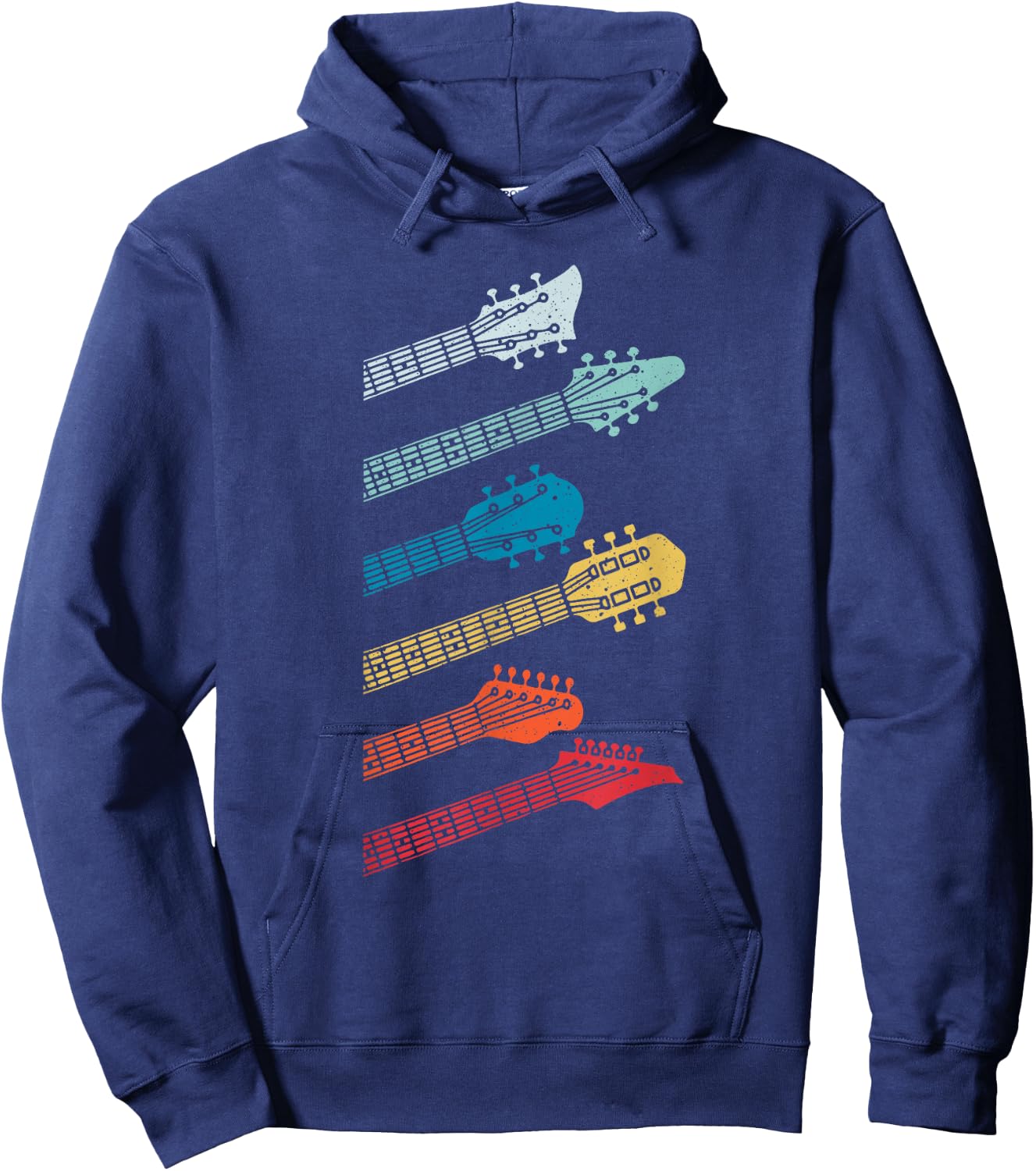 Vintage Guitar Gift Women Music Band Guitarist Stuff Hoodie - Hoodie | Navy