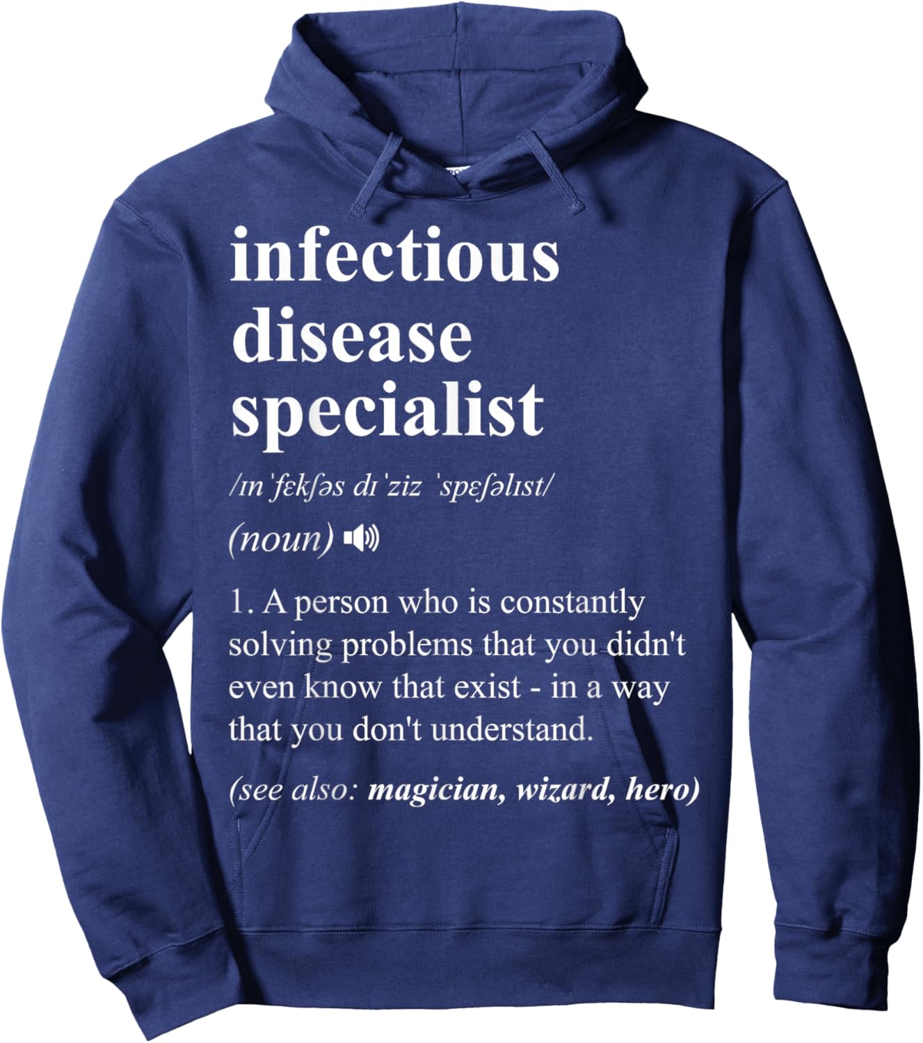 Infectious Disease Specialist Funny Dictionary Definition Hoodie - Hoodie | Navy
