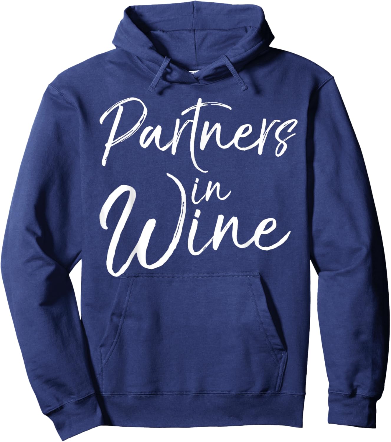 Matching Wine Club Gift Funny Pun Partners in Wine Hoodie - Hoodie | Navy
