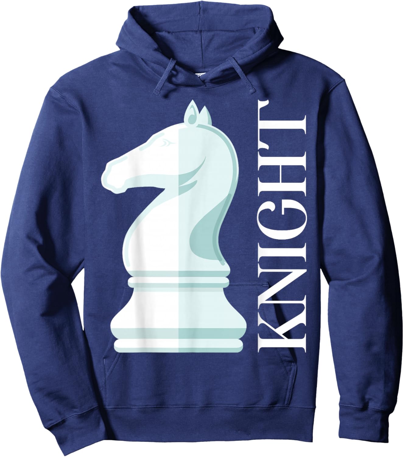 White Knight Chess Piece Chess Lovers Gag Gifts Men Kids Hoodie - Hoodie | Navy