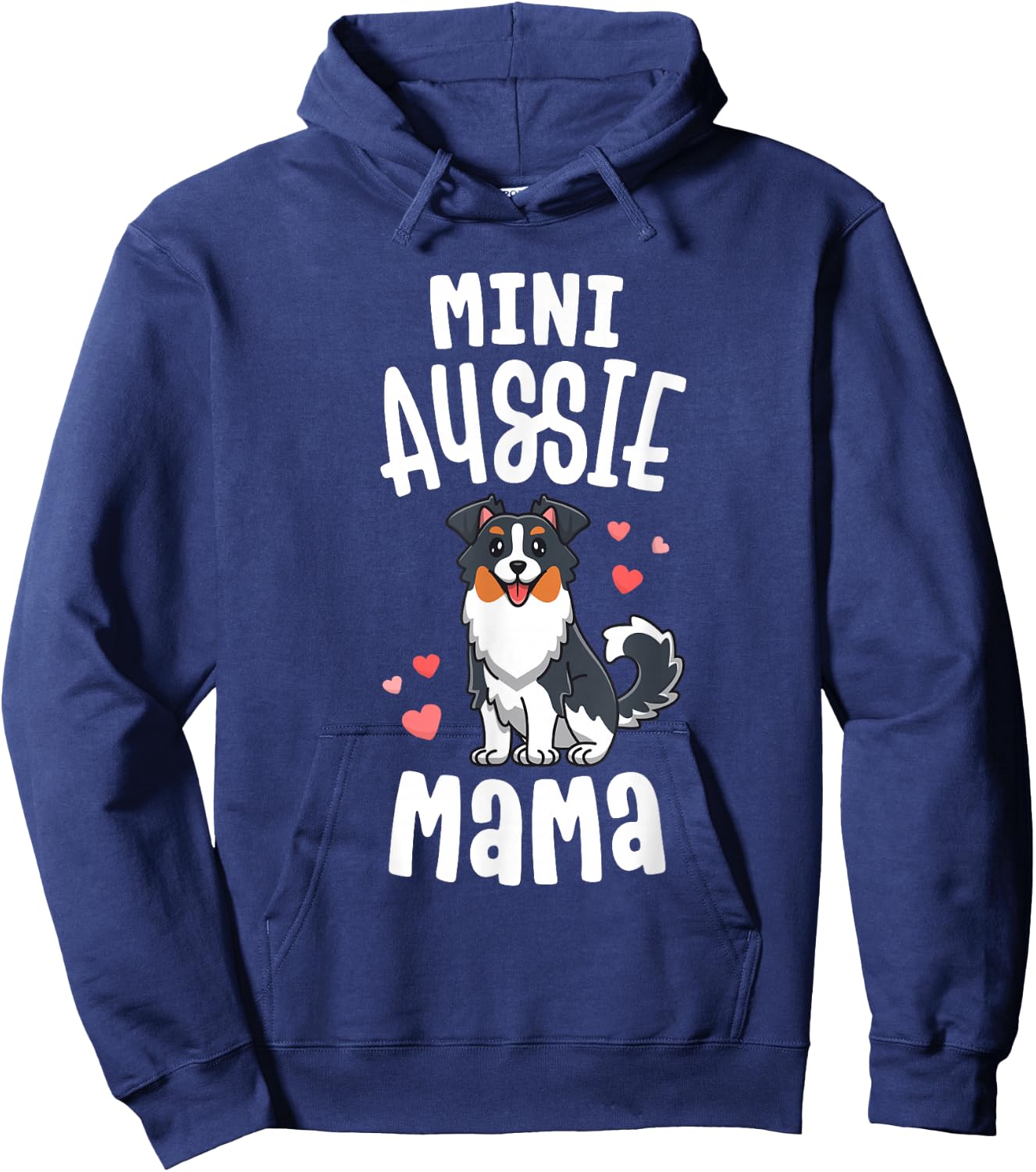 Mini Aussie Mama Shirt Women Toy Australian Shepherd Gifts Hoodie - Hoodie | Navy