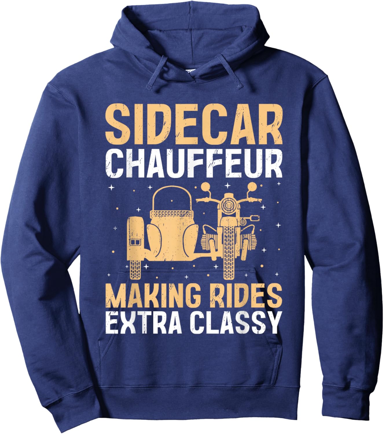 Sidecar Motorcycle Motorcyclist Bike Motorbike Sidecar Rider Hoodie - Hoodie | Navy