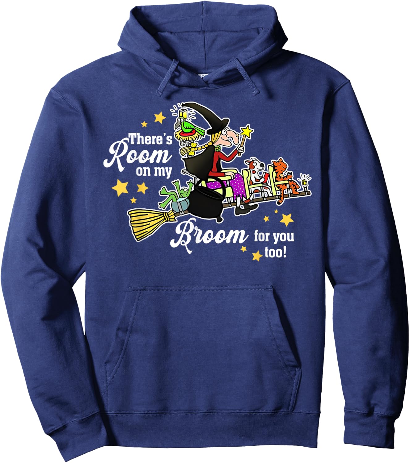 Funny There's Room On My Broom For You Too Teacher Halloween Hoodie - Hoodie | Navy