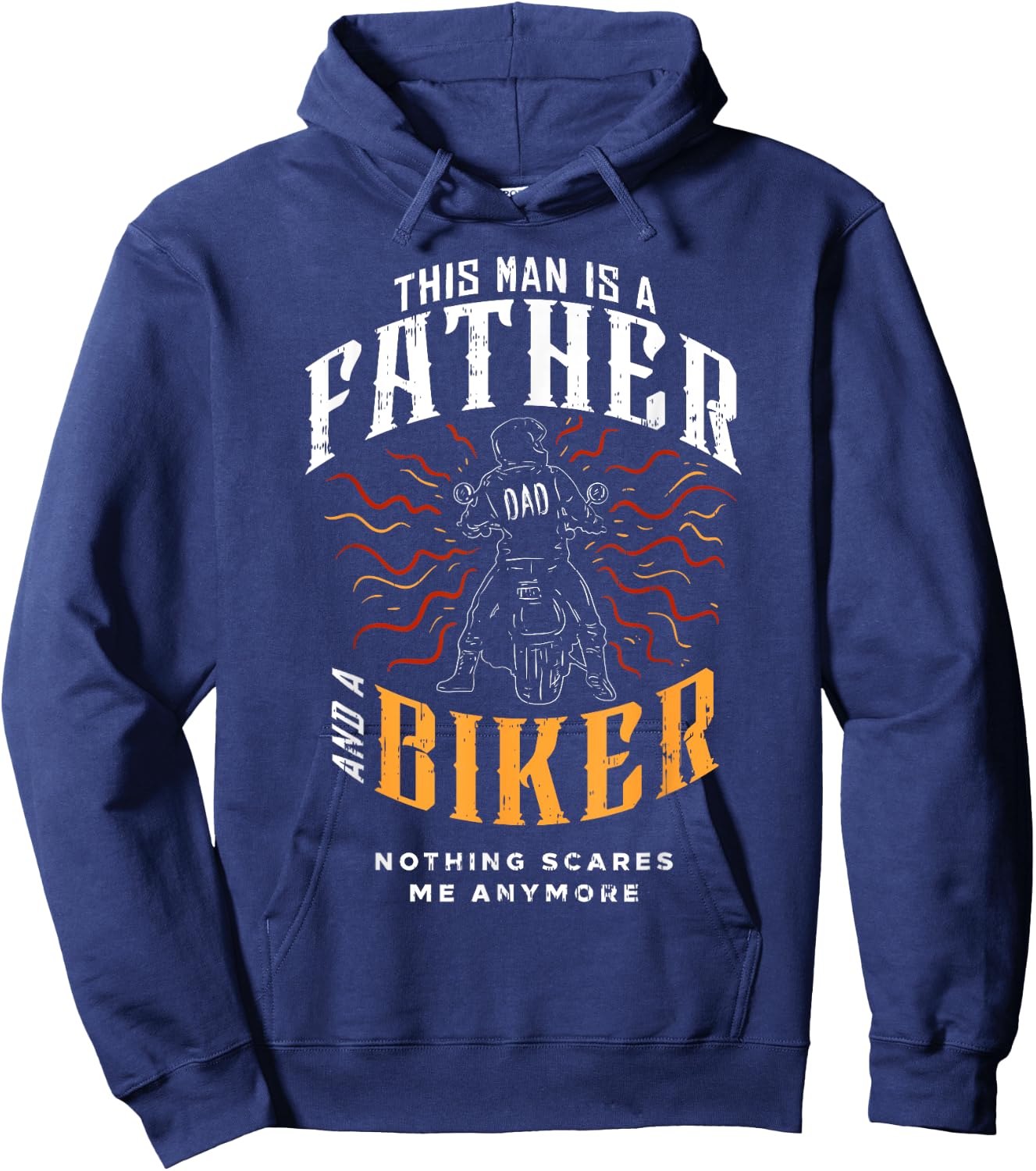 Biker Dad Gifts - Motorcycle Father's Day Gift Fathers Hoodie - Hoodie | Navy