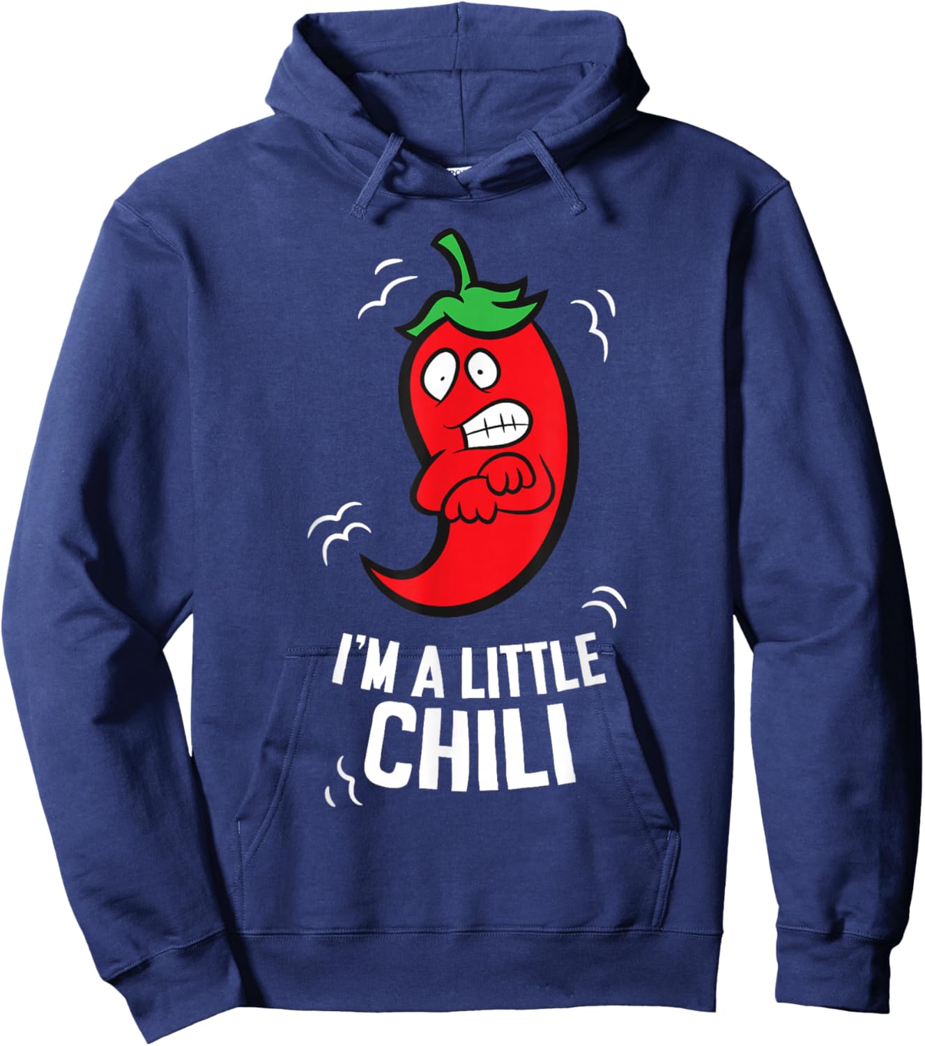 Red Chili Pepper I'm A Little Chili Hoodie - Hoodie | Navy