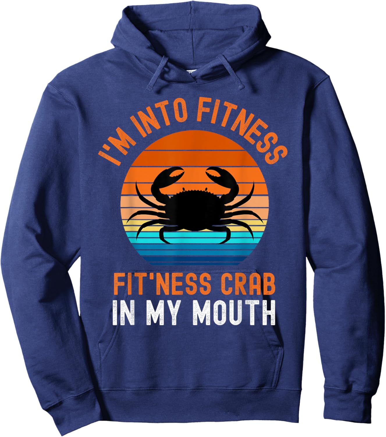 Funny Crab Leg Eating Seafood Boil Cookout Adult Men's Kids Hoodie - Hoodie | Navy