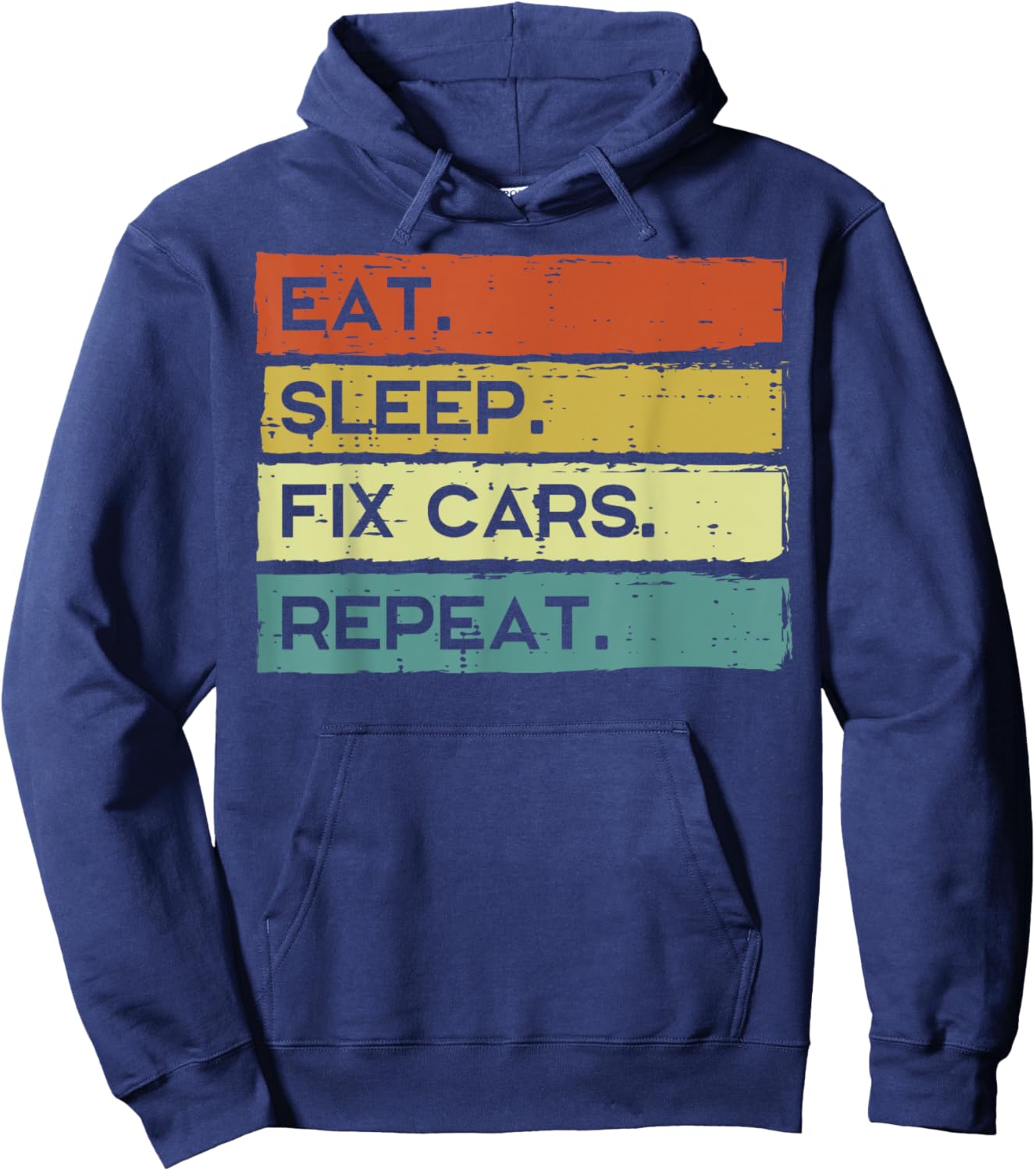 Mechanic Eat Sleep Fix Cars Repeat Funny Men Women Kids Hoodie - Hoodie | Navy