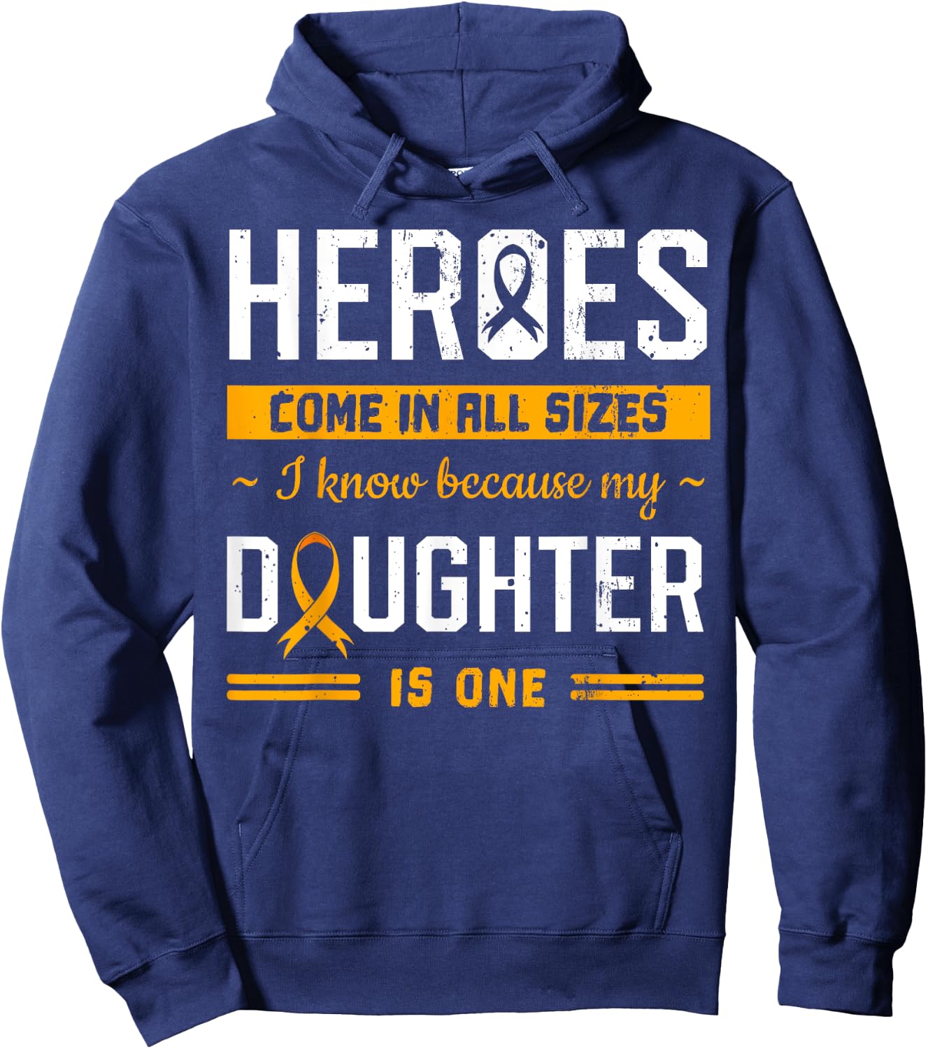 My Daughter Is My Hero Girl Childhood Cancer Medulloblastoma Hoodie - Hoodie | Navy