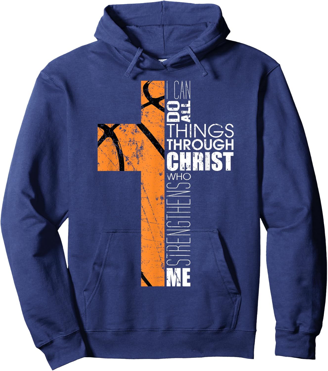 Christian Basketball Gifts Teen Boys Men Religious Verses Hoodie - Hoodie | Navy