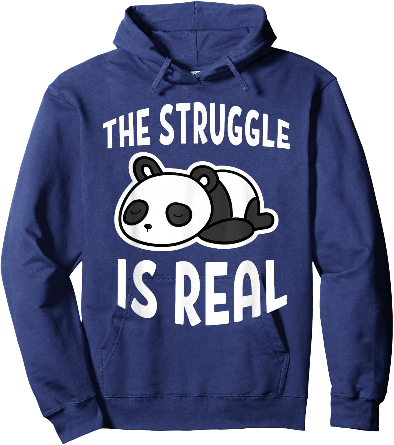 Lazy Panda The Struggle Is Real Hoodie - Hoodie | Navy