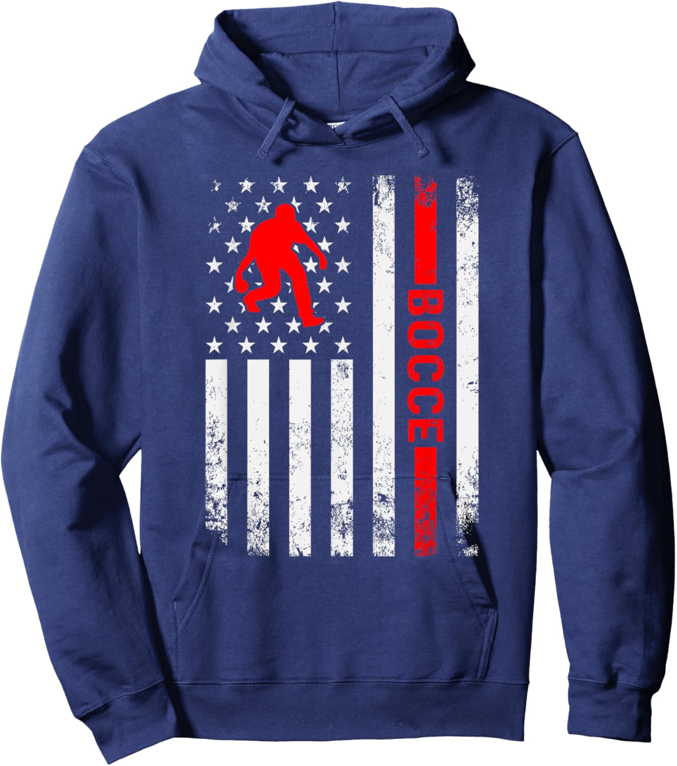 Vintage Bocce Player - Bocce Ball Fans - Bocce Ball Player Hoodie - Hoodie | Navy