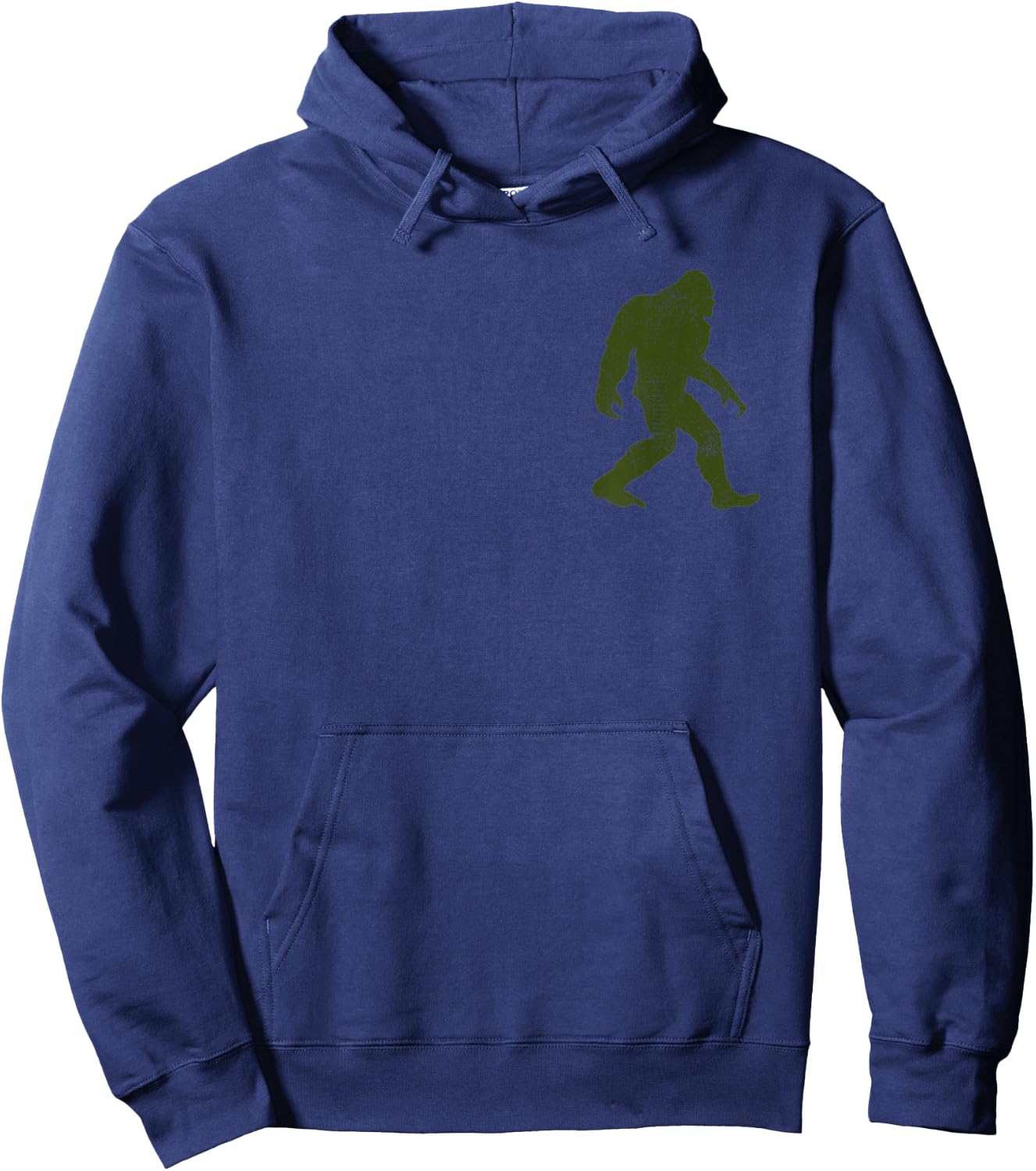 Bigfoot Cool I Believe Sasquatch Believers Distressed Pocket Hoodie - Hoodie | Navy