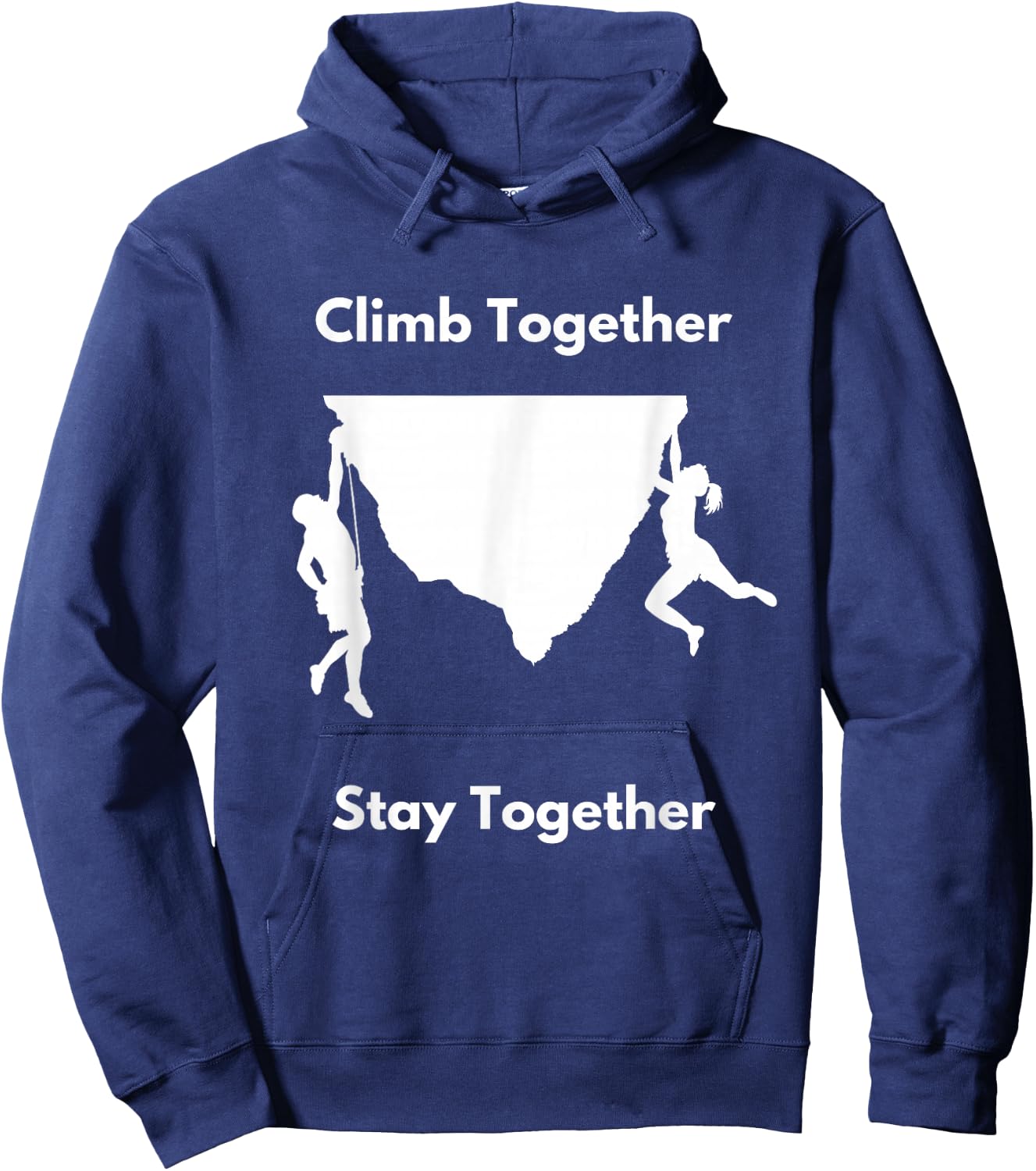 Bouldering Climb Free Rock Climbing Couple Stay Together Hoodie - Hoodie | Navy