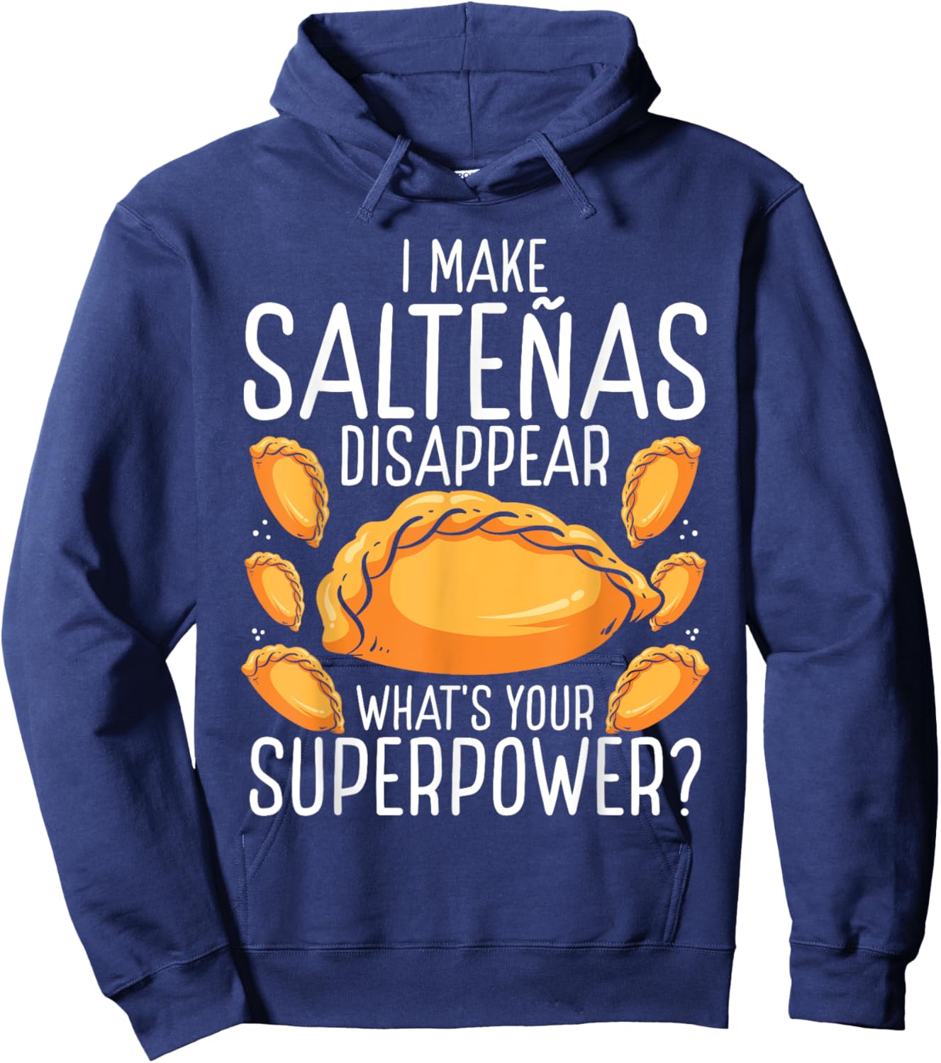 Bolvianos Food Bolivian Saltea Bolivianas Pride Adult - Bolivian Flag Print - Short Sleeve - Black - Small Hoodie - Hoodie | Navy