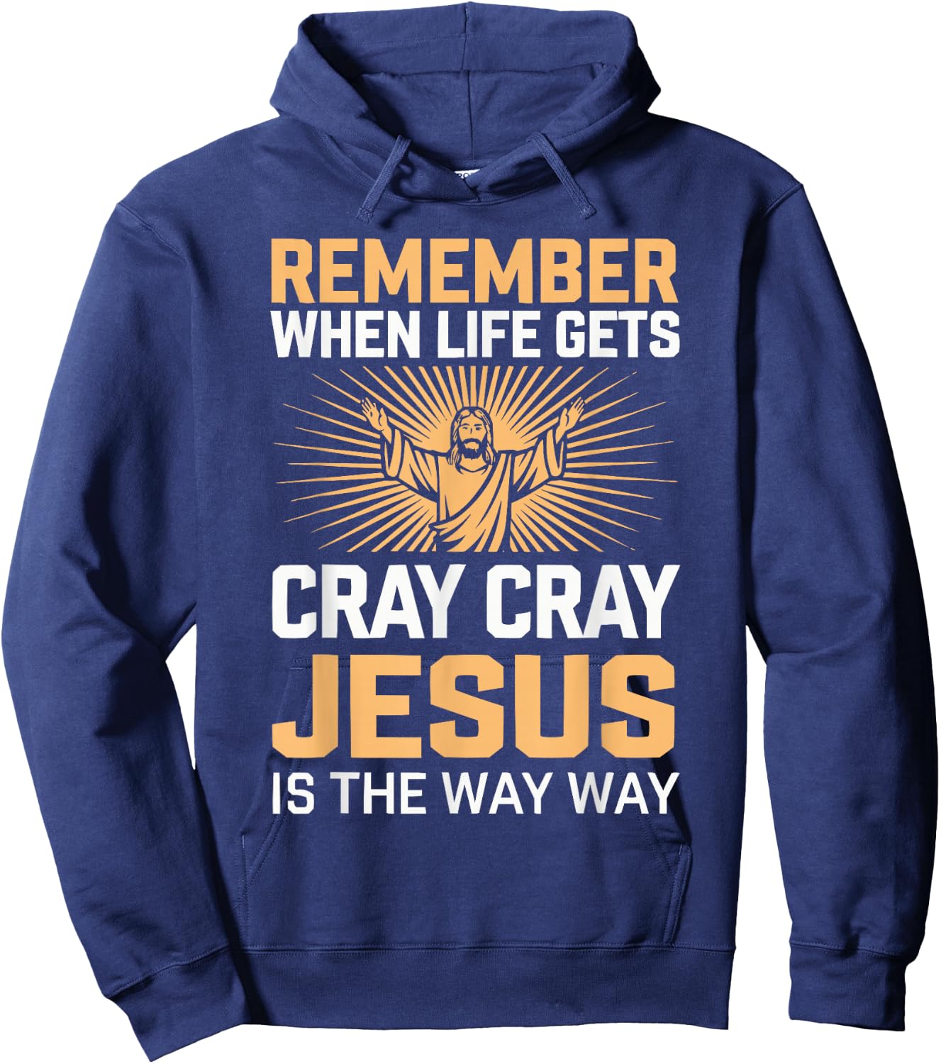 Funny Jesus Christ Religious Christian Believer Christianity Hoodie - Hoodie | Navy