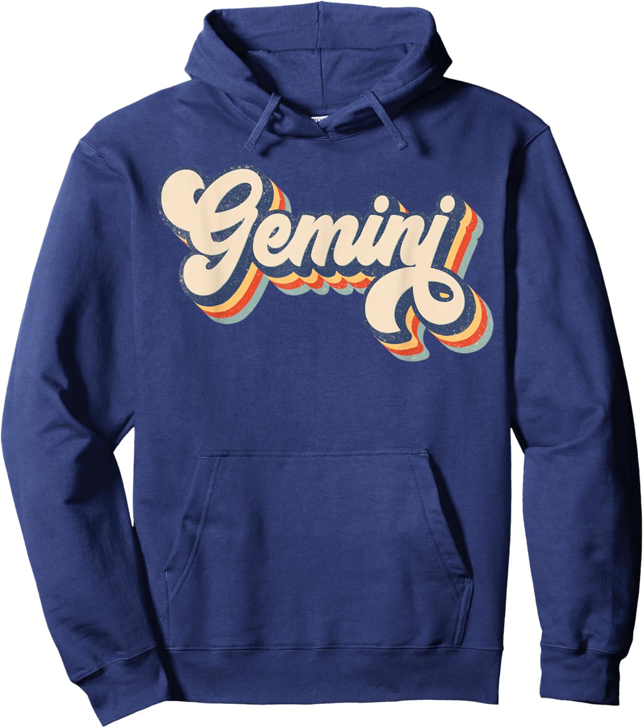 Gemini Retro Zodiac Sign May June Birthday Hoodie - Hoodie | Navy