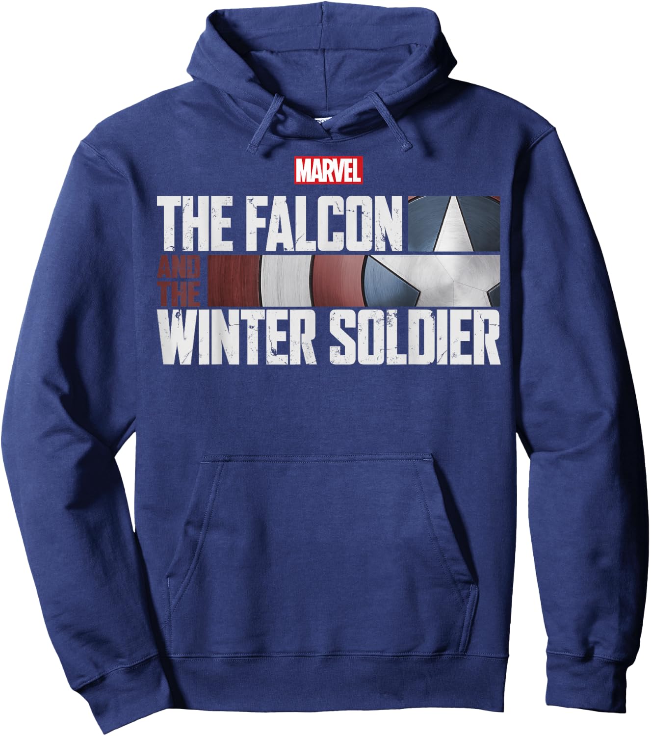 Marvel The Falcon And The Winter Soldier Shield Logo Hoodie - Hoodie | Navy