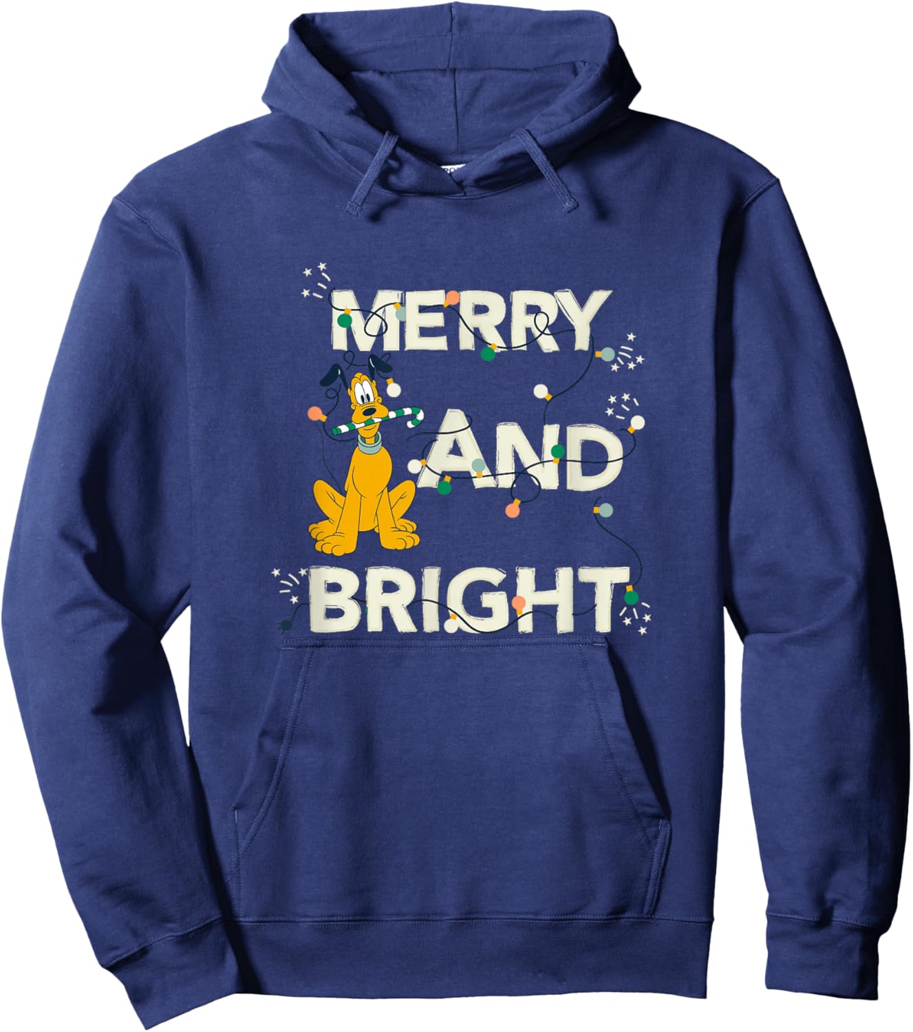 Disney Mickey and Friends Christmas Pluto Merry and Bright Hoodie - Hoodie | Navy