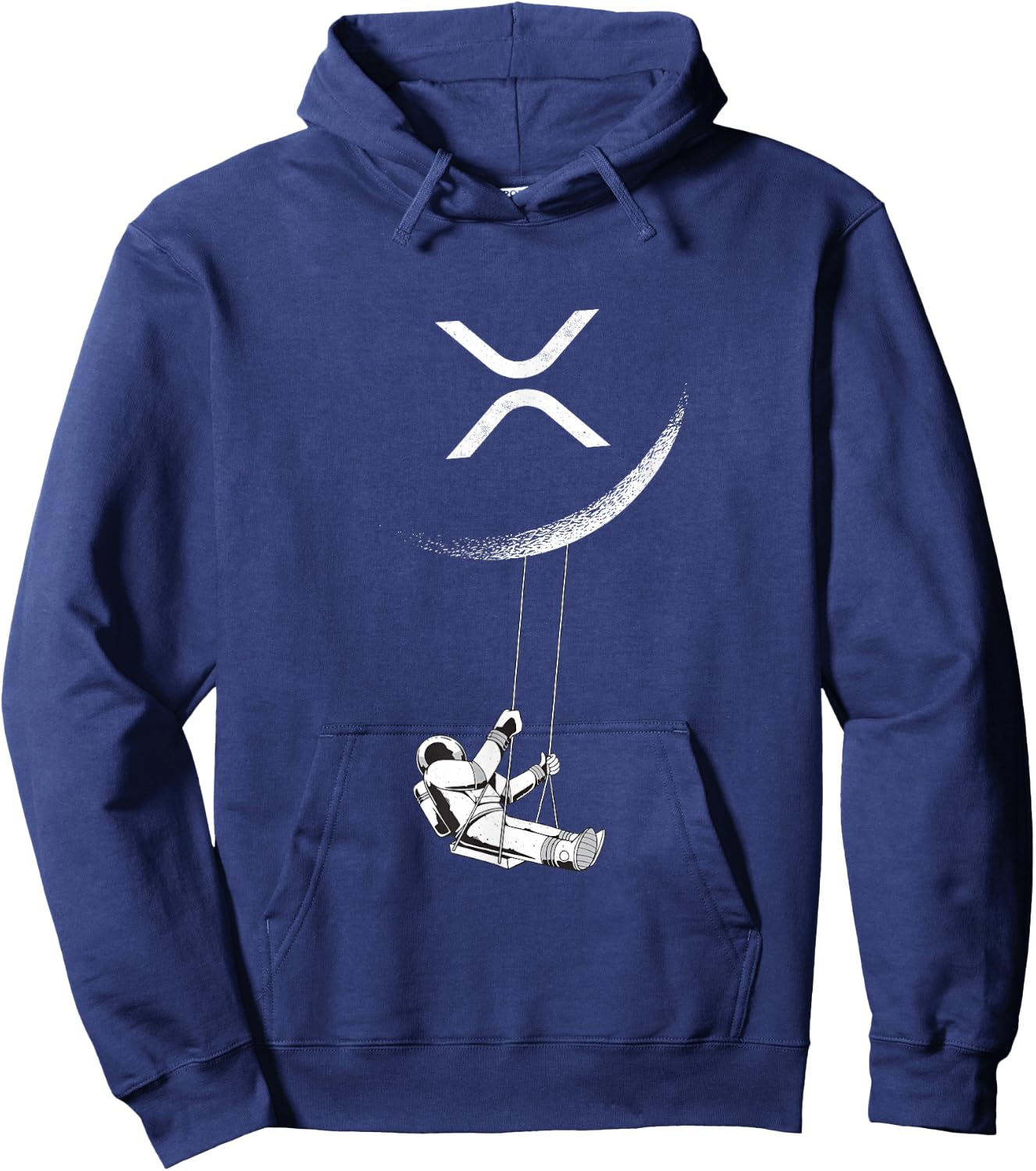 XRP Moon Merch Cryptocurrency Crypto Currency Merchandise Hoodie - Hoodie | Navy