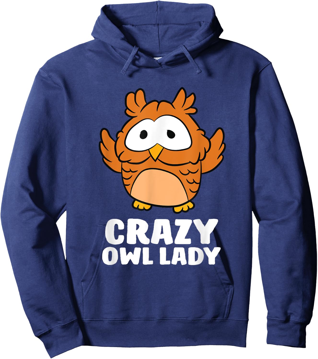 Crazy Owl Lady Funny Women Owls Hoodie - Hoodie | Navy
