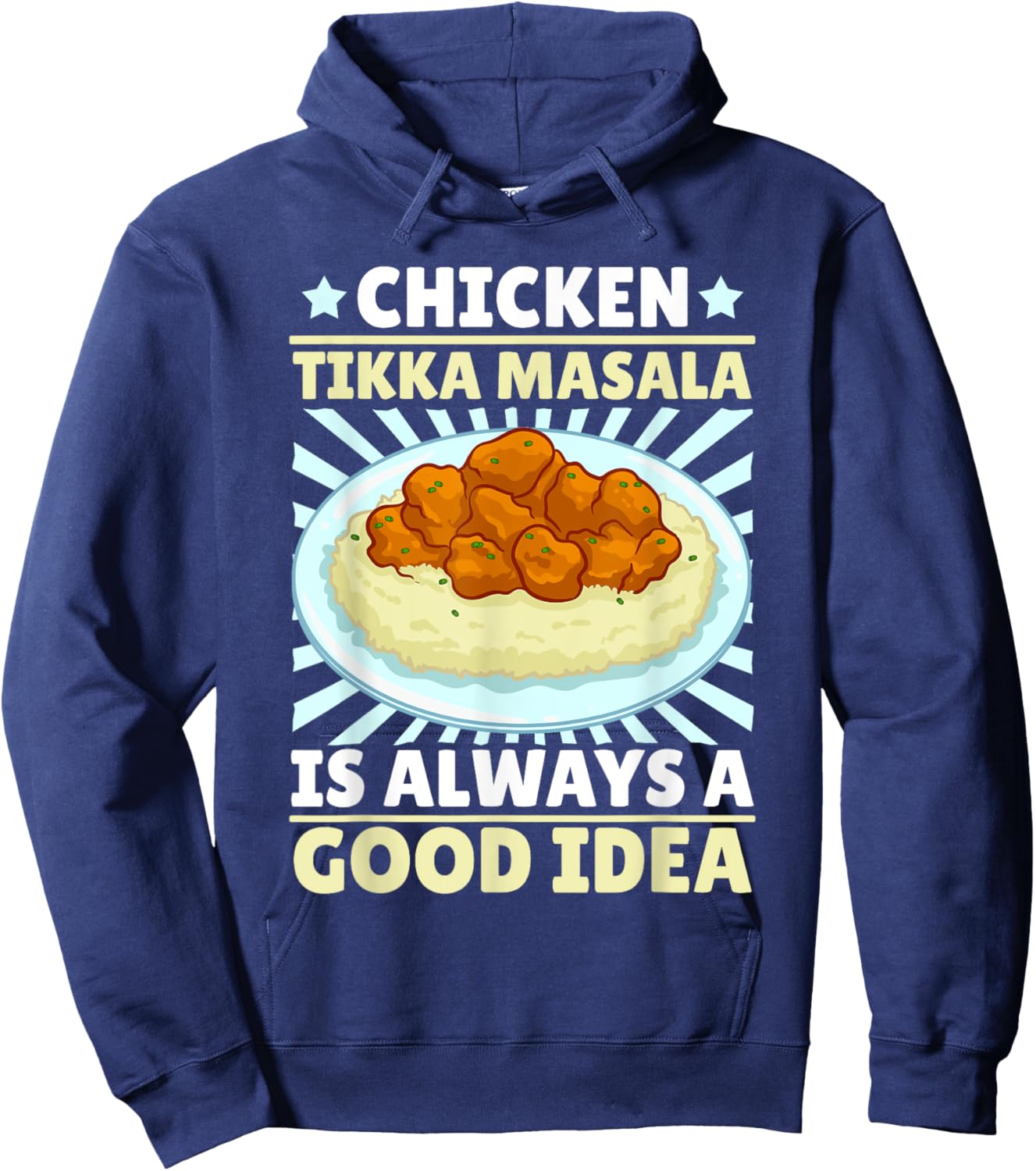 Chicken Tikka Masala Food Indian Recipe Hoodie - Hoodie | Navy