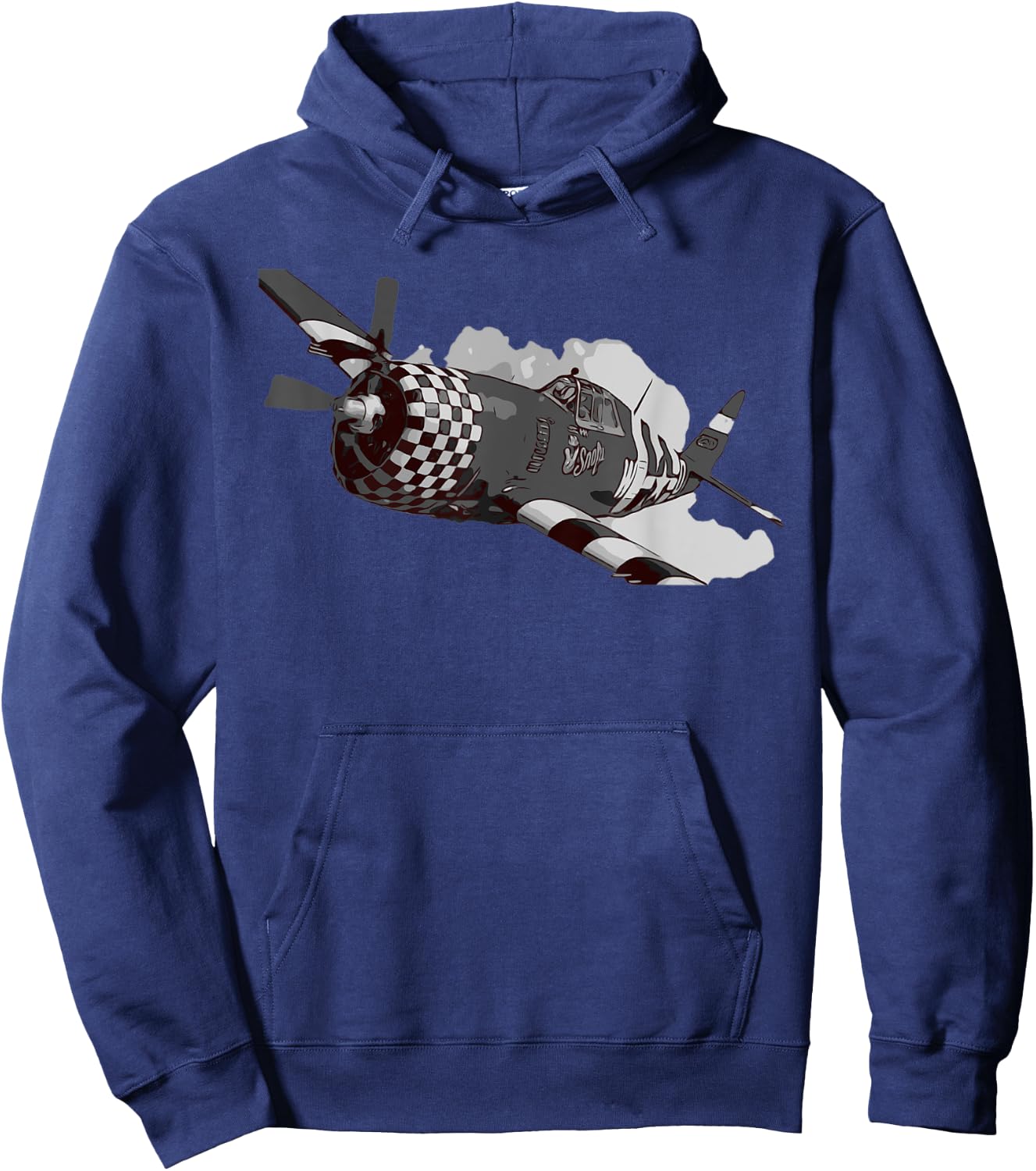 P-47 Thunderbolt Warbird Warplane Aircraft Hoodie - Hoodie | Navy
