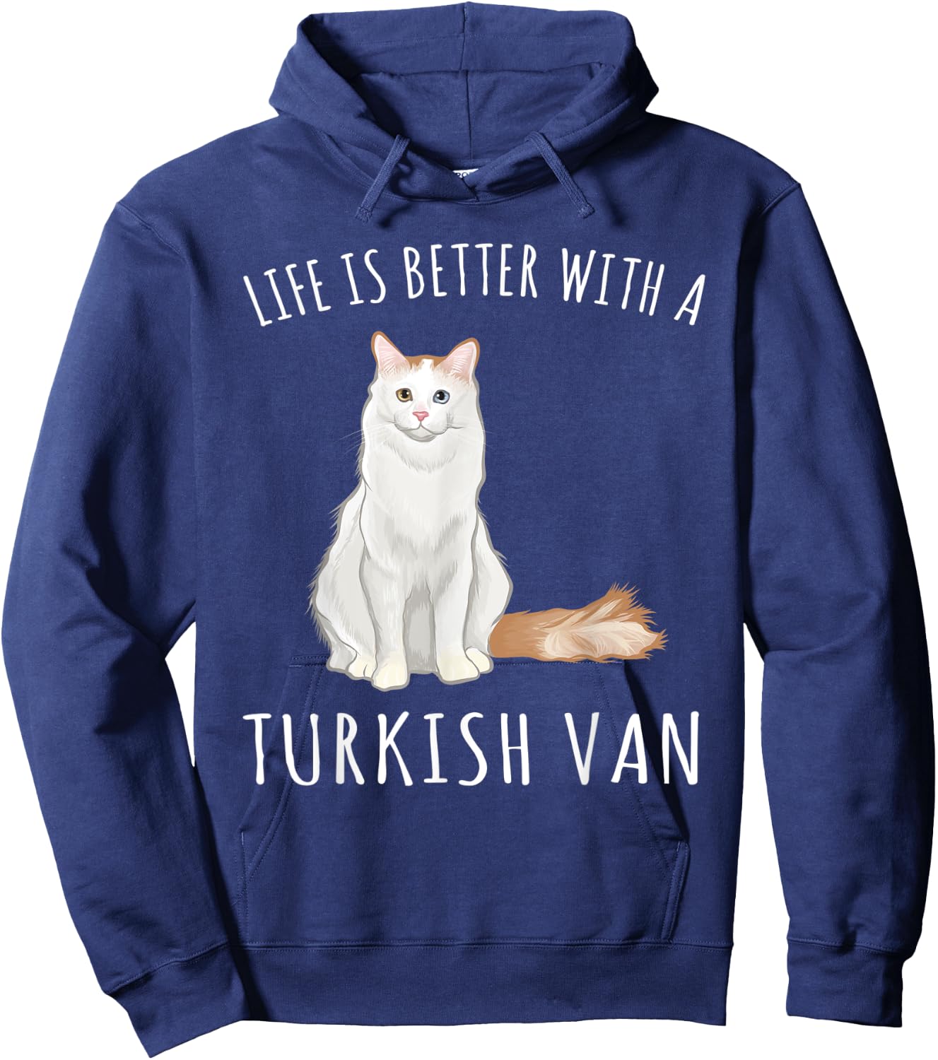 Life Is Better With A Turkish Van Cat Lover Women Kids Hoodie - Hoodie | Navy