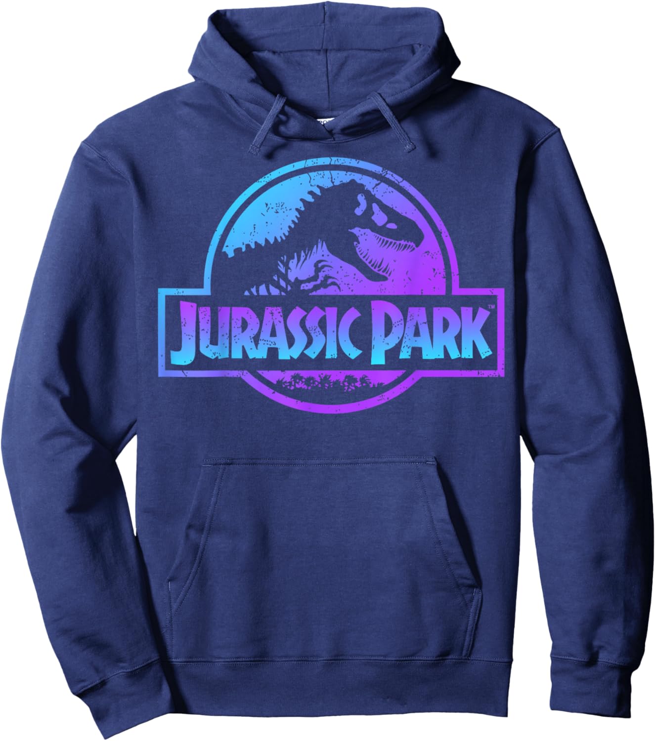Fossil Logo Jurassic Park Blue Purple Gradient Fossil , Black, S Hoodie - Hoodie | Navy