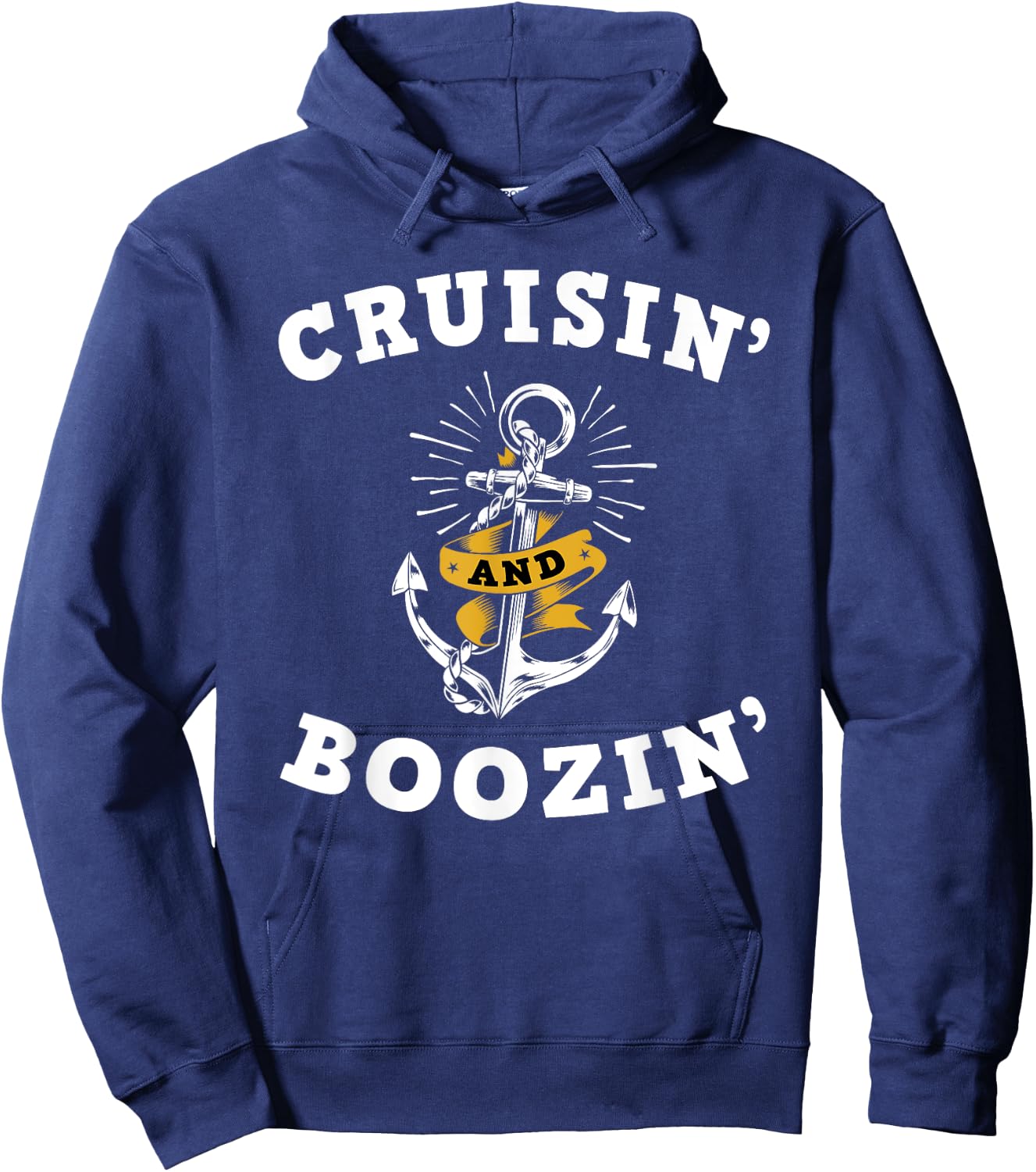 Cruisin' And Boozin' - Cruise Cruising Trip Party Funny Gift Hoodie - Hoodie | Navy