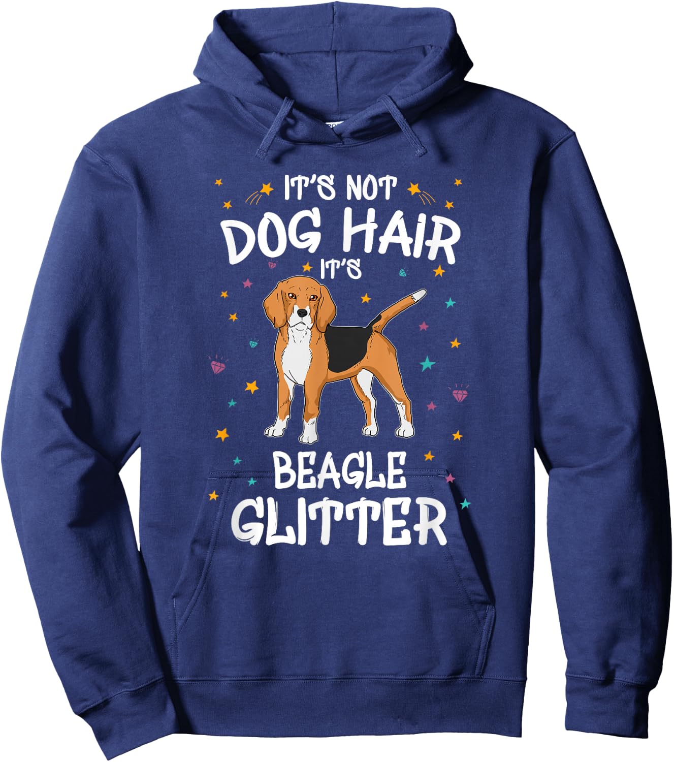 Beagle Glitter Dog Owner Gift Funny Dog Hoodie - Hoodie | Navy