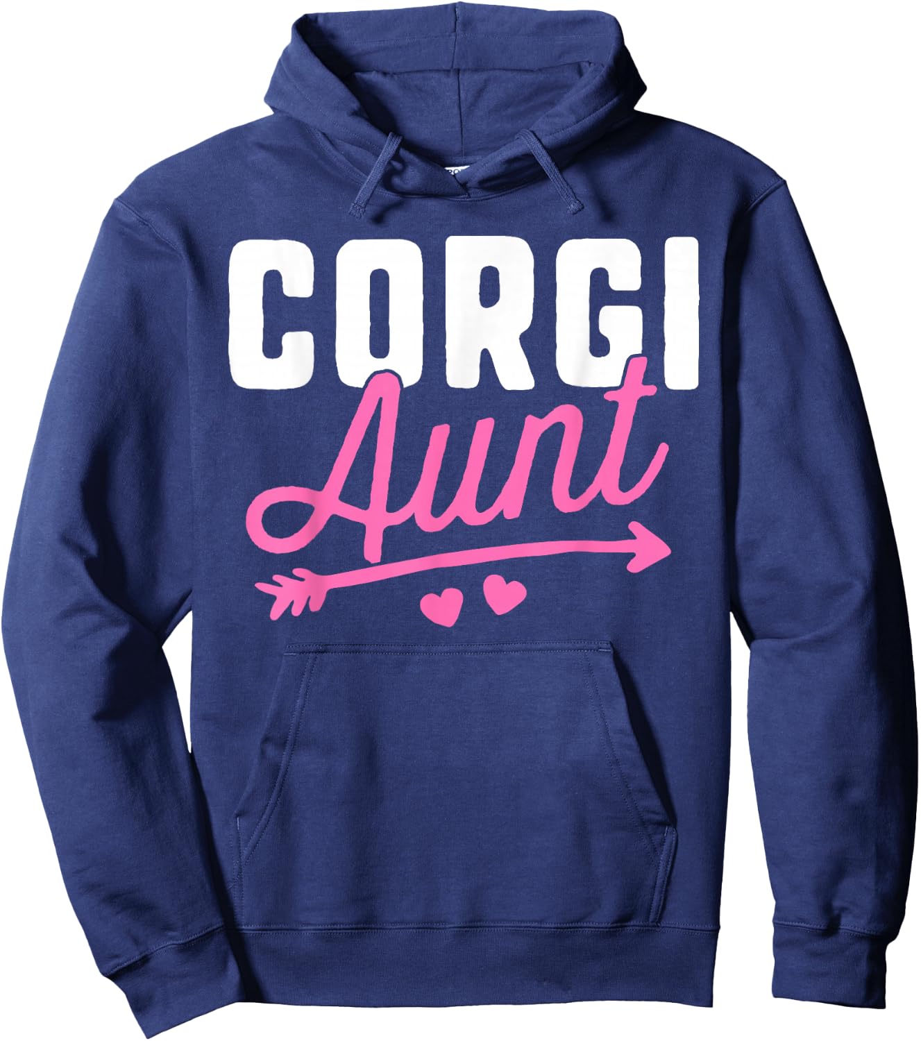 Corgi Aunt Shirt Women Puppy Lover Mom Love Dog Mama Hoodie - Hoodie | Navy