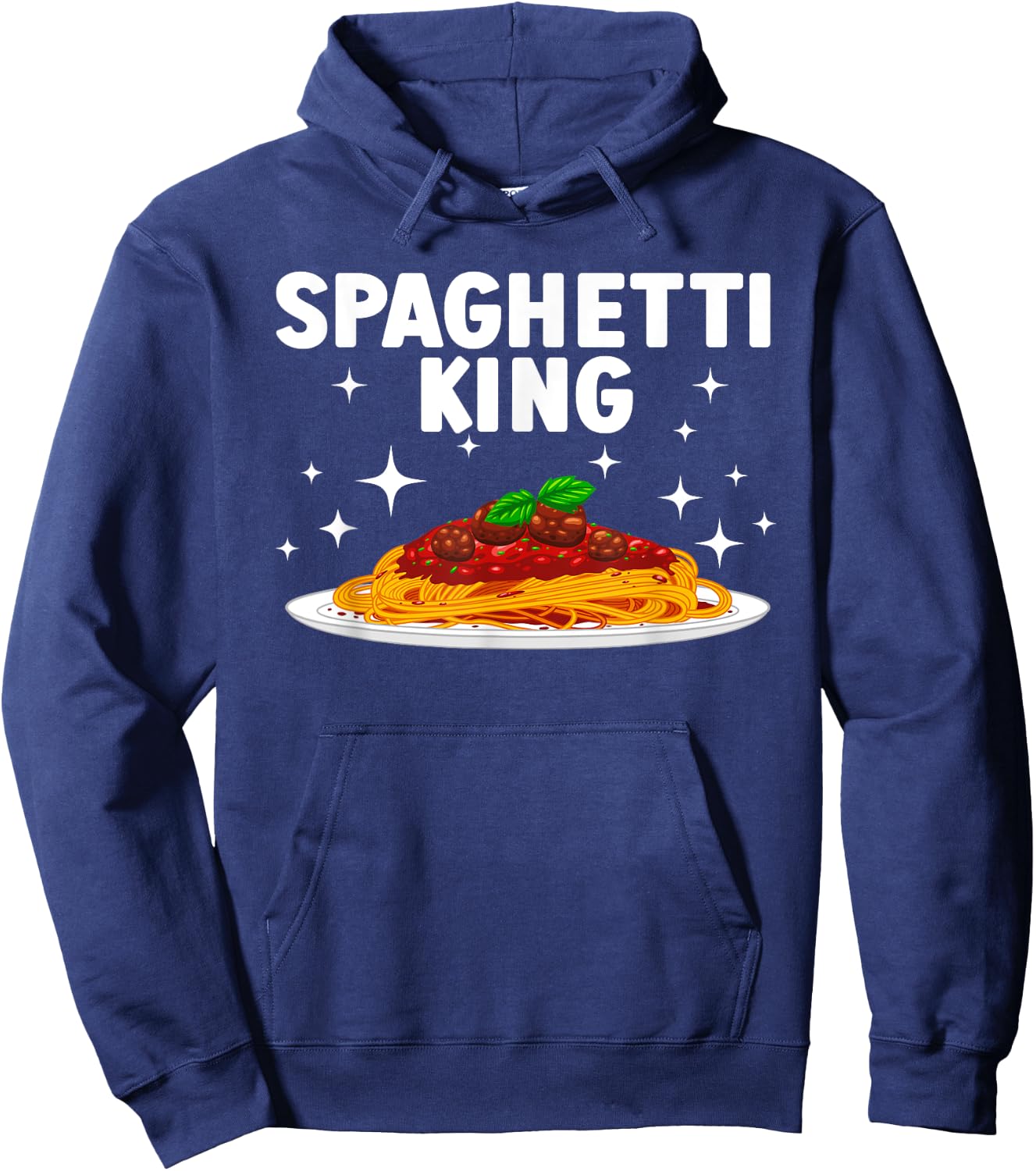 Spaghetti King Design Boys Grandpa Spaghetti Lover Hoodie - Hoodie | Navy