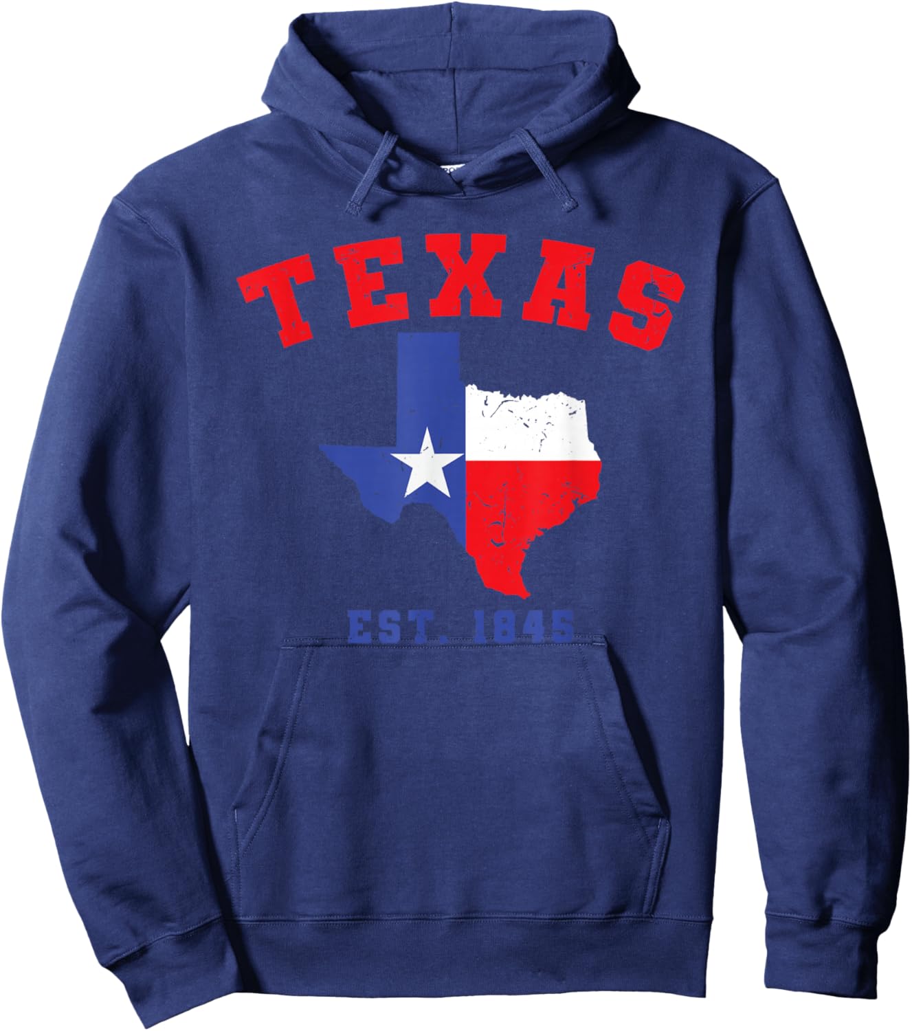 Texas Est. 1845 Texas Pride Home State Texan Hoodie - Hoodie | Navy
