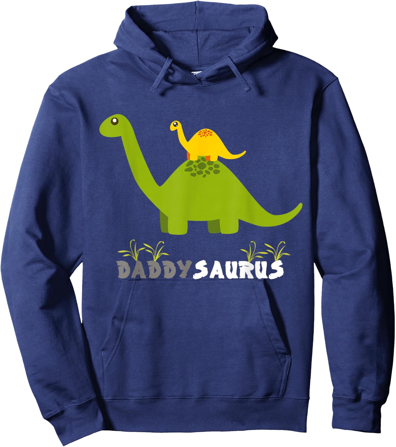 Daddysaurus Shirt Funny Father Dinosaur Daddy Saurus Hoodie - Hoodie | Navy
