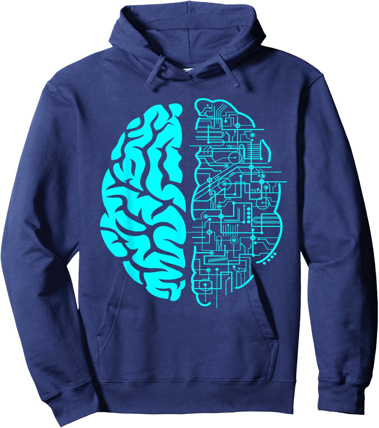 Computer Circuit Digital Brain Gifts For Science Nerds Hoodie - Hoodie | Navy