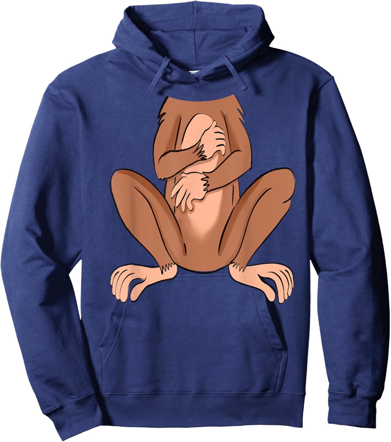 Monkey Halloween Costume Cute Pretend Monkey Outfit Hoodie - Hoodie | Navy