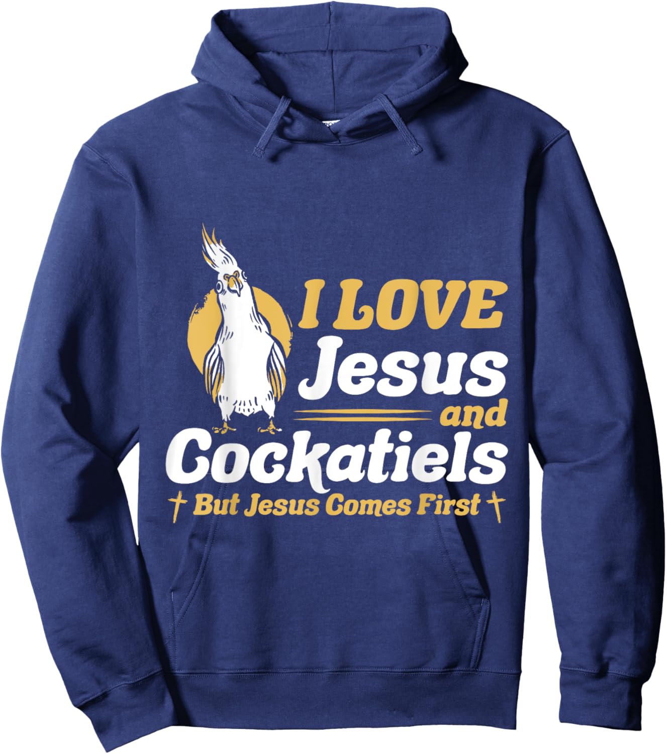 Cockatiels Lover Christian Religion Faith Jesus Catholic Hoodie - Hoodie | Navy