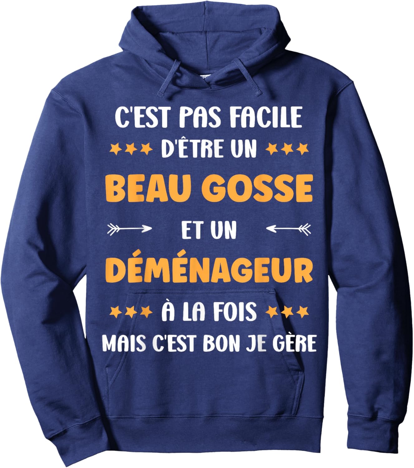 Departure Job Super Mover Humor Handsome Kid Mover , Black, S Hoodie - Hoodie | Navy