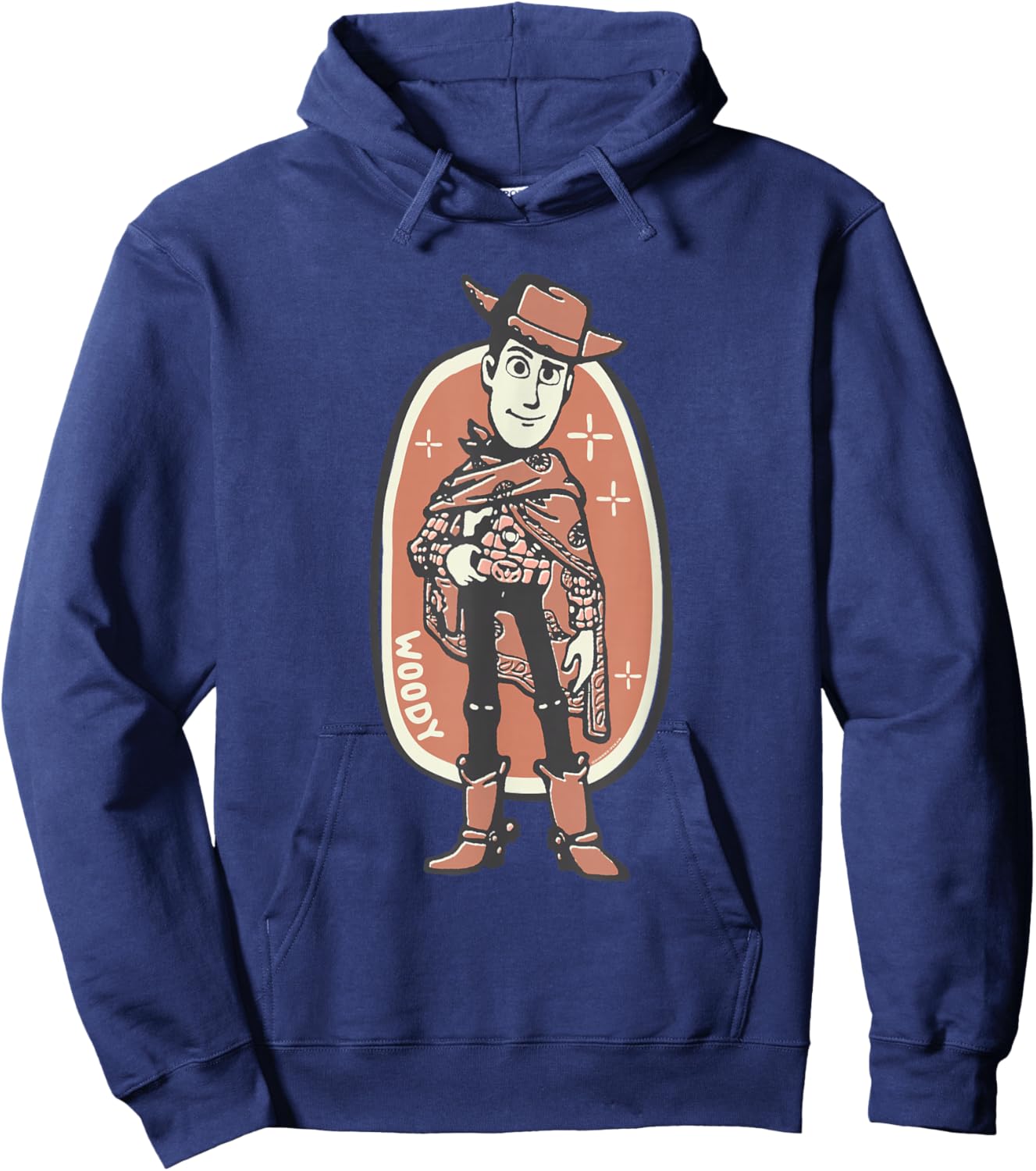 Disney & Pixar's Toy Story 5 Woody with Poncho Retro Western Hoodie - Hoodie | Navy