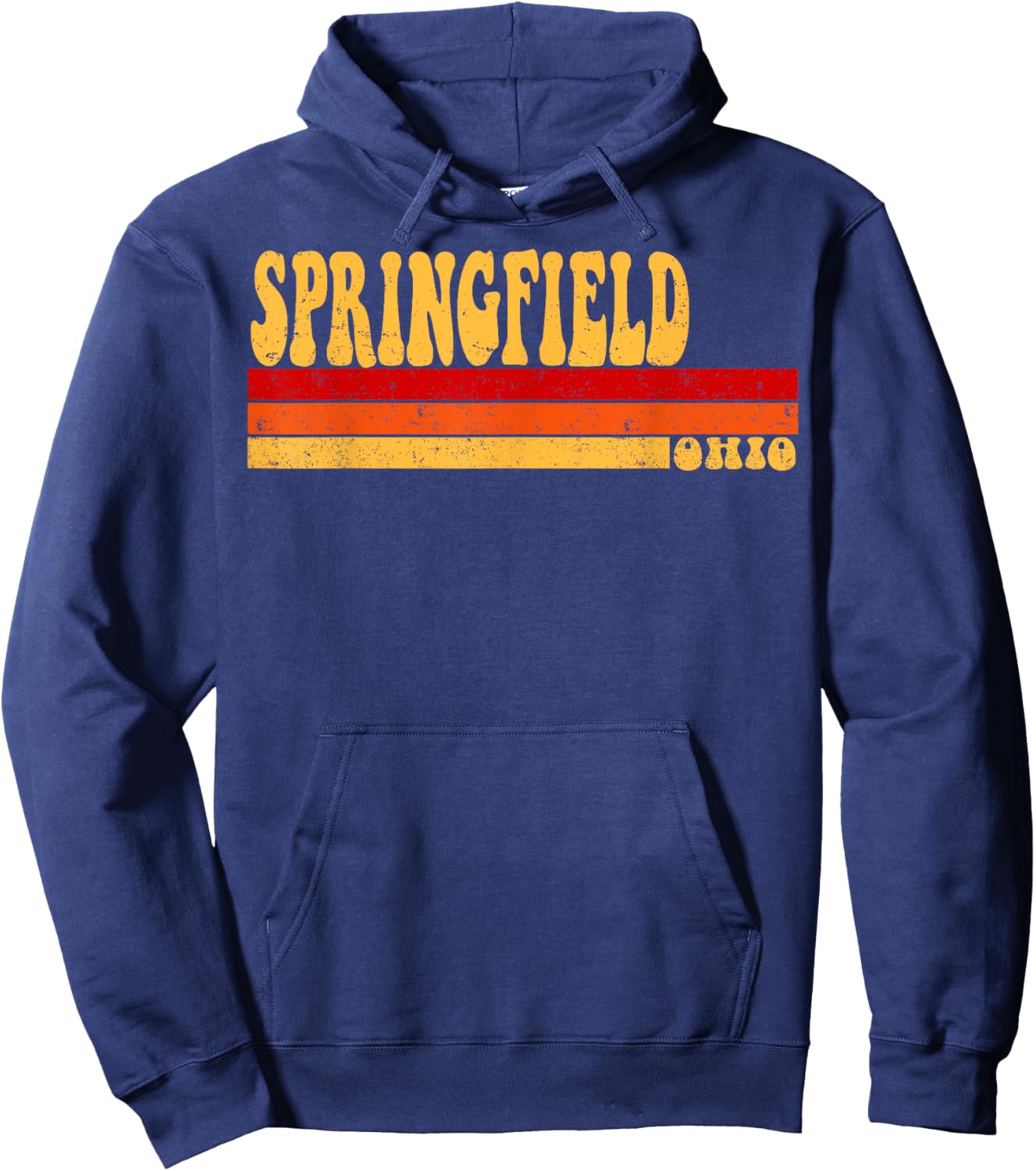 SPRINGFIELD Ohio City Vintage Roots Retro Design 70s 80s Hoodie - Hoodie | Navy