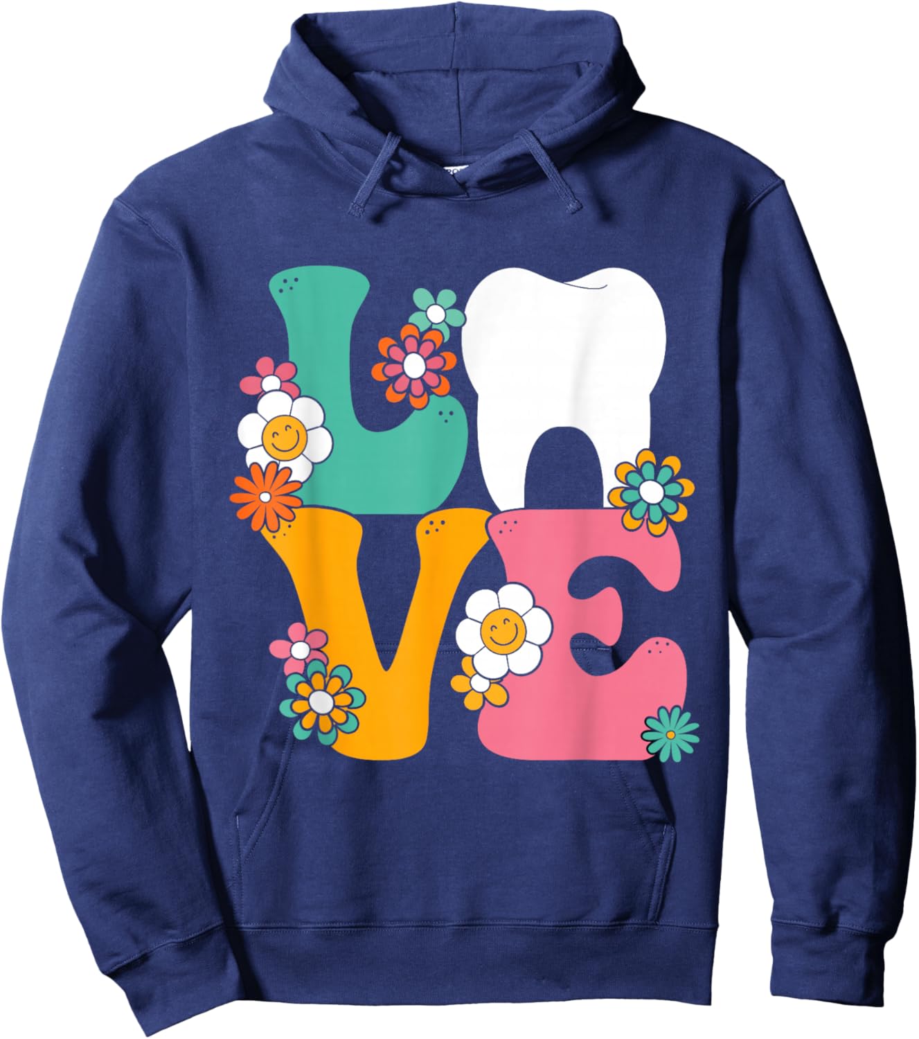 Dental Hygienist Love Tooth Dental Assistant Dentist Hoodie - Hoodie | Navy