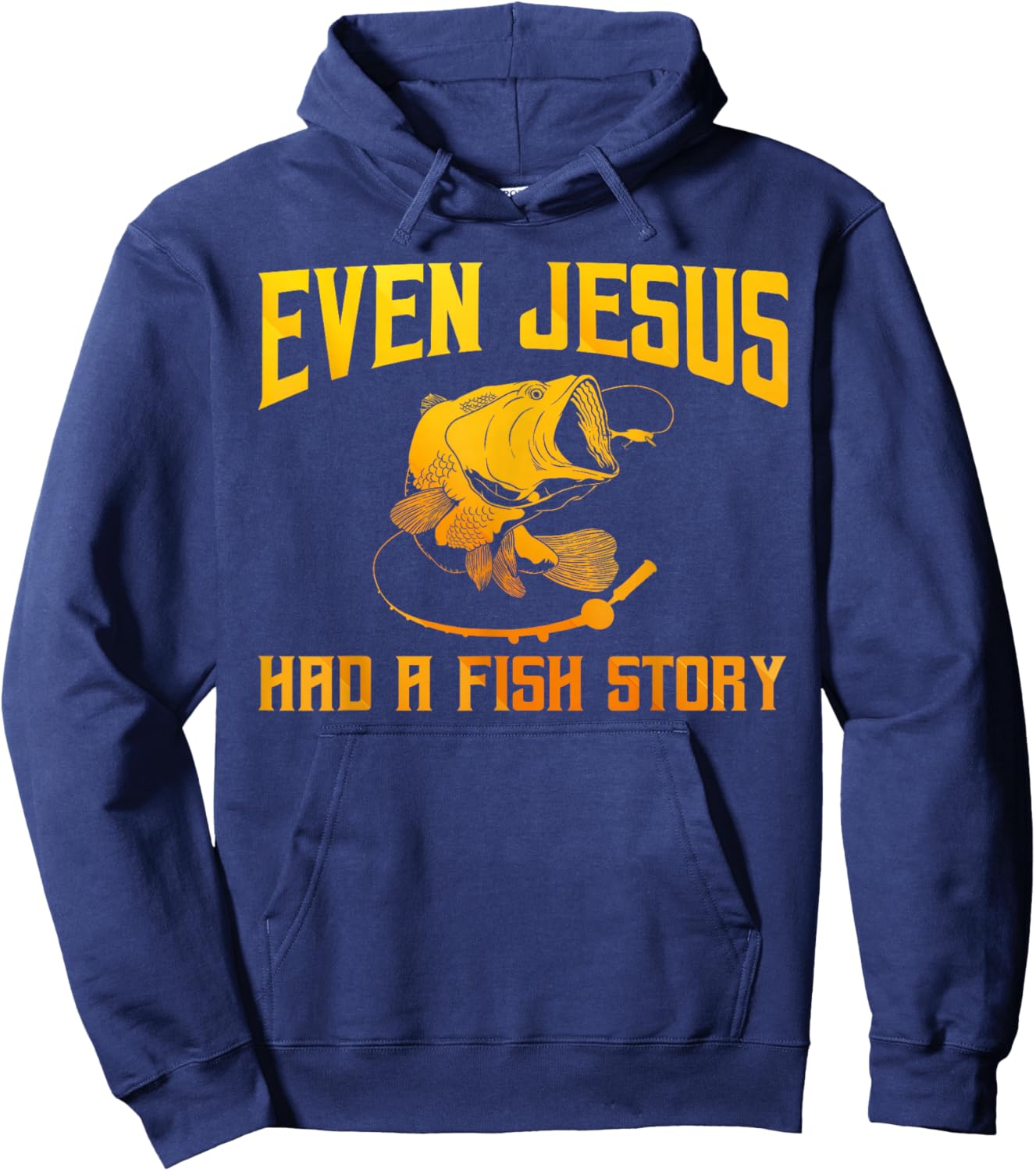 Funny Jesus Fish Art Women Fisherman Fisher Fishing Hoodie - Hoodie | Navy