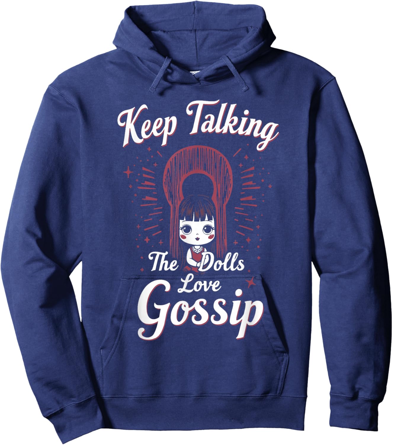Creepy Dollmaking Haunted Doll Collector Horror-Inspired Hoodie - Hoodie | Navy