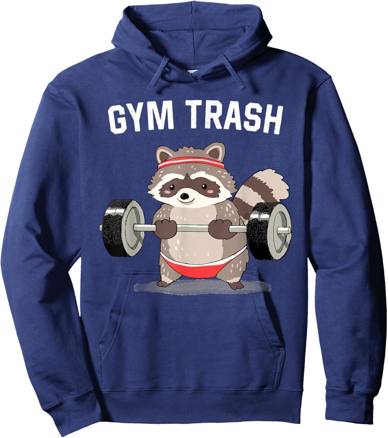 Raccoon Gym Trash Shirt Funny Fitness Racoon Weightlifting Hoodie - Hoodie | Navy