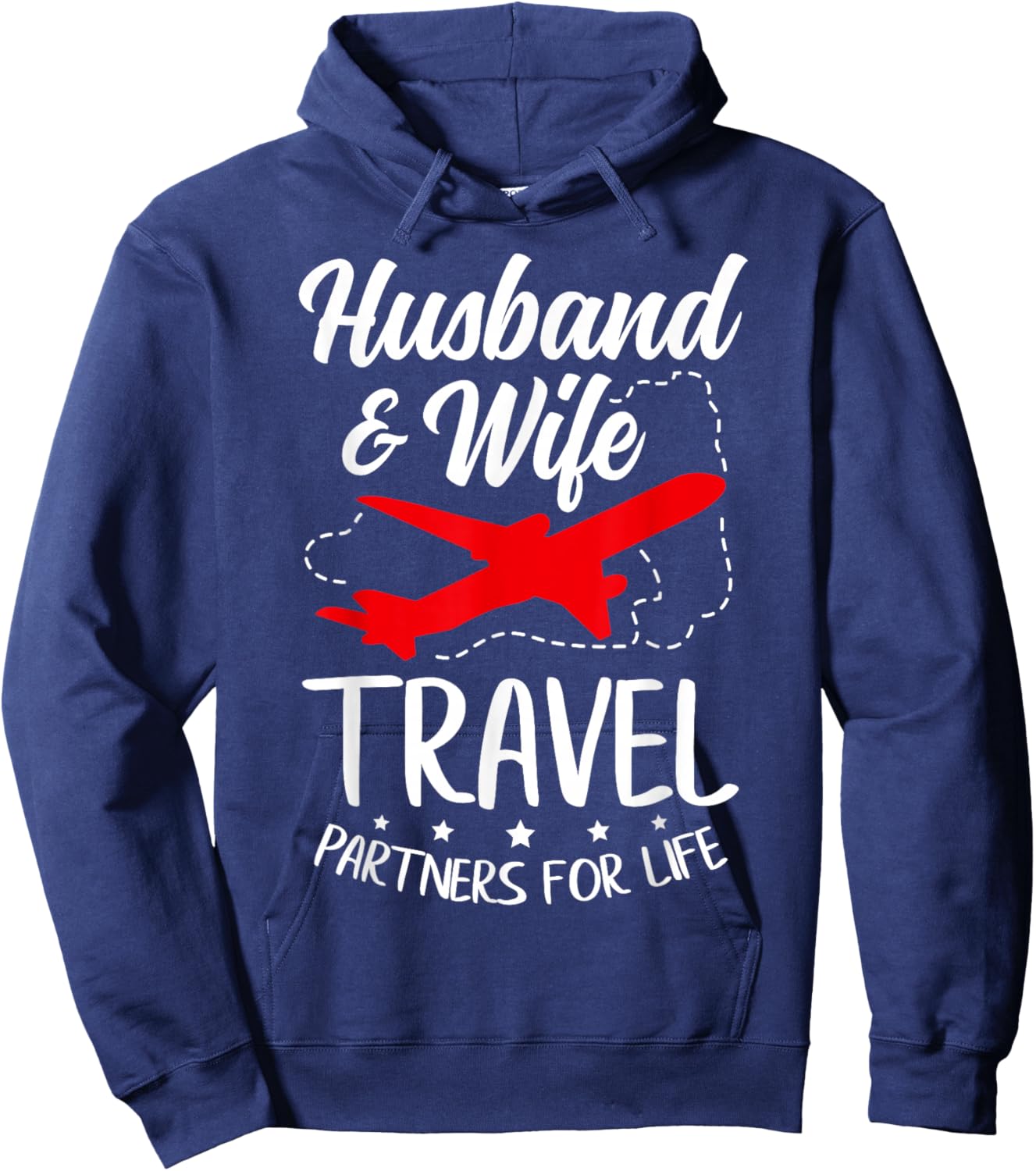 Couple Matching Husband and Wife Travel Partners for Life Hoodie - Hoodie | Navy