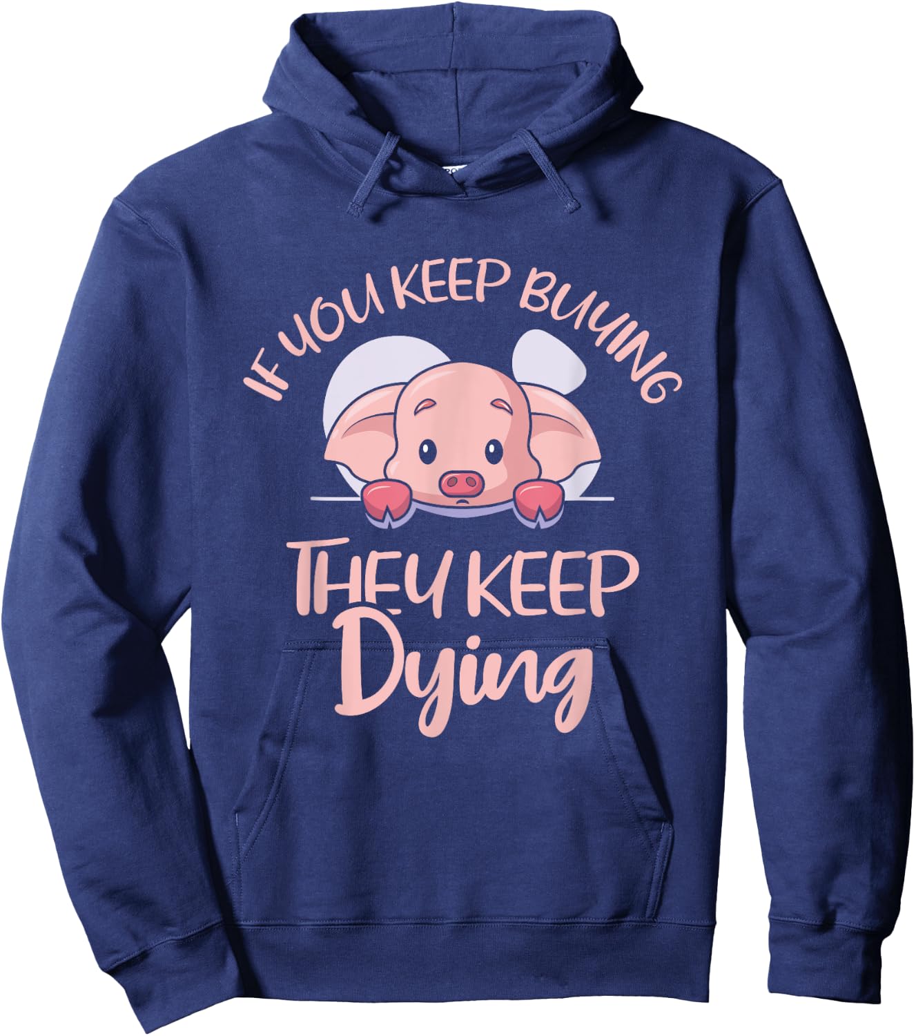 Vegan Animal Vegetarian Veganism Plant Based Lifestyle Hoodie - Hoodie | Navy