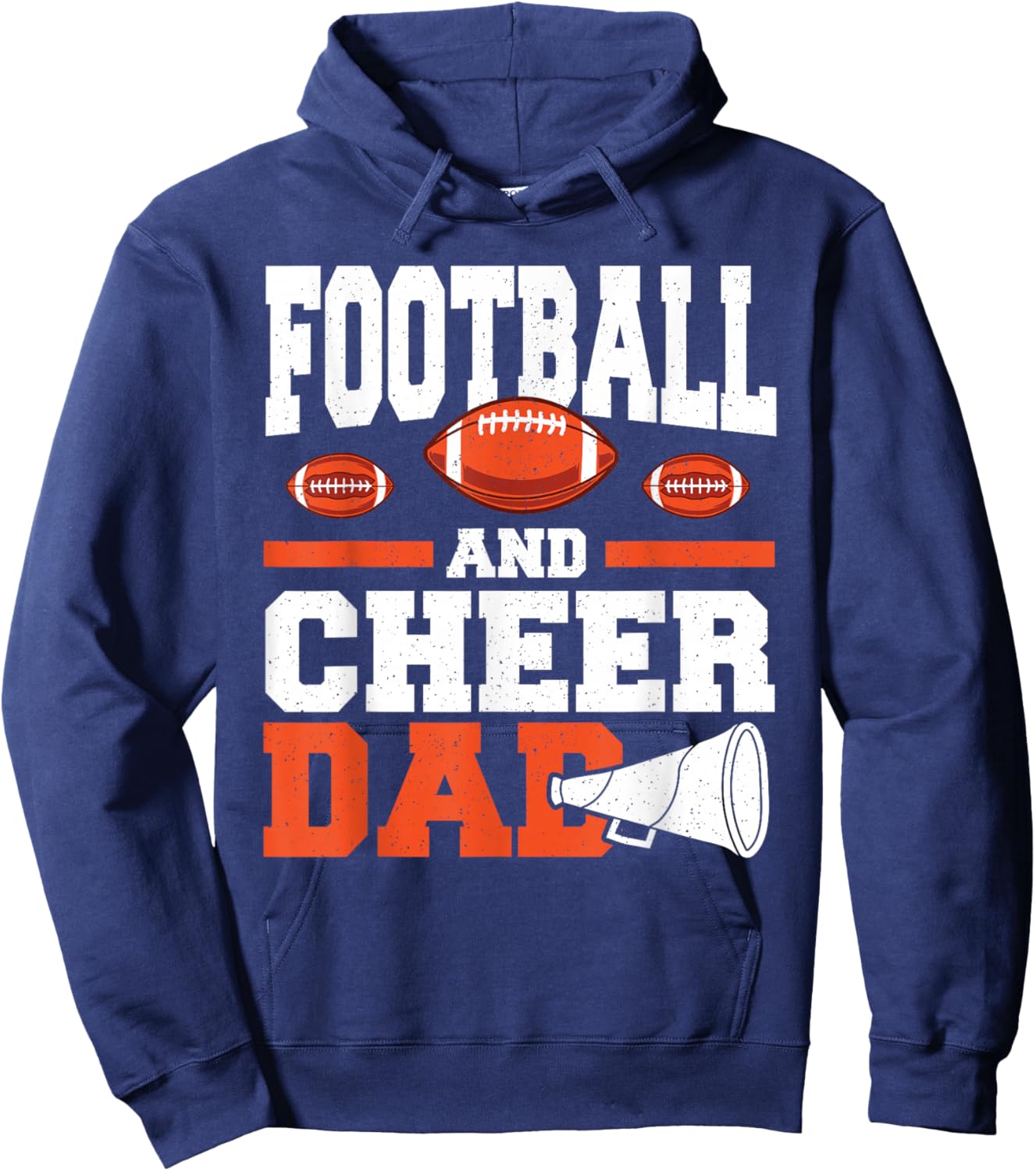 Father Of Two Football And Cheer Dad Hoodie - Hoodie | Navy