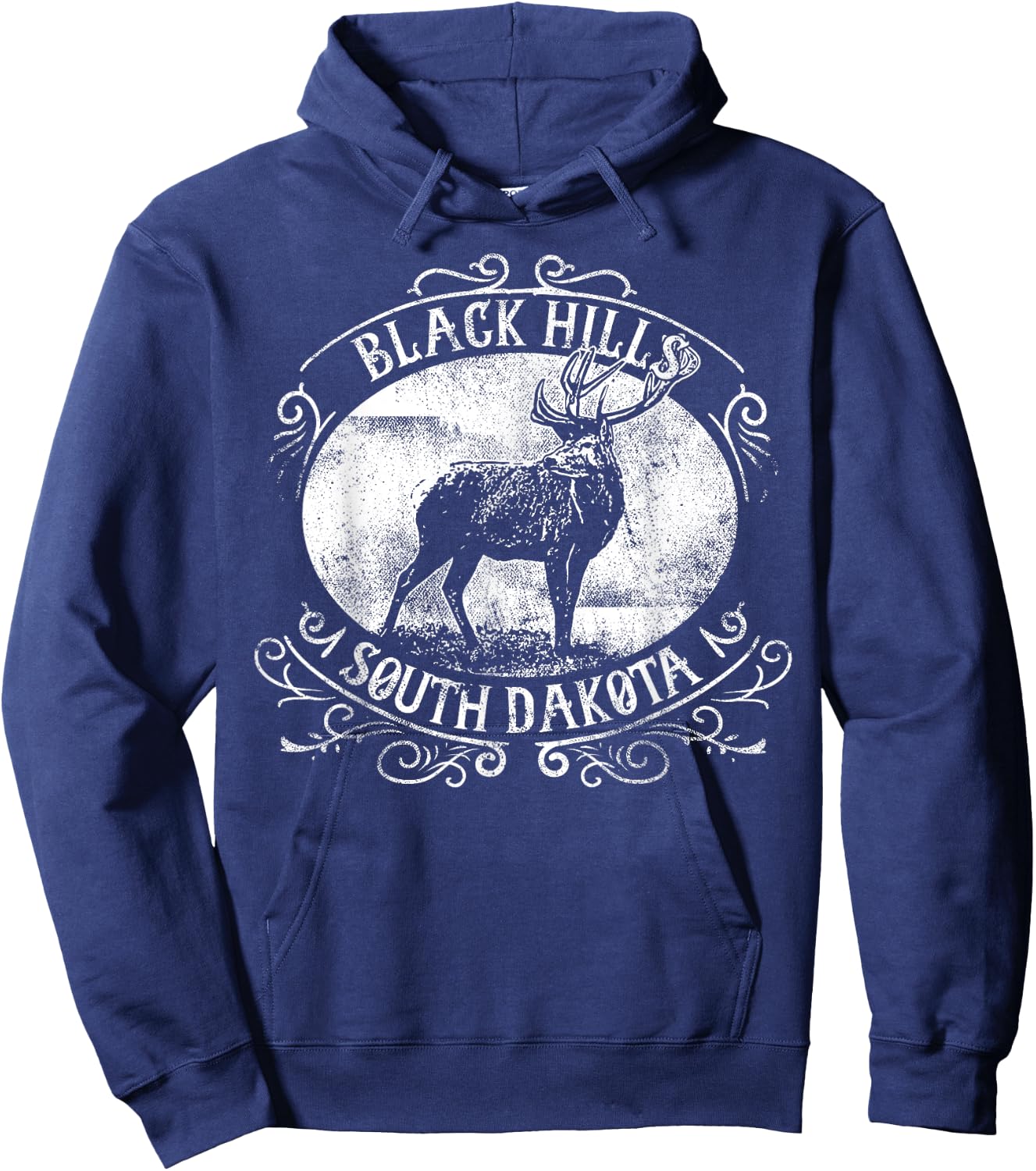 Black Hills South Dakota Deer Hoodie - Hoodie | Navy