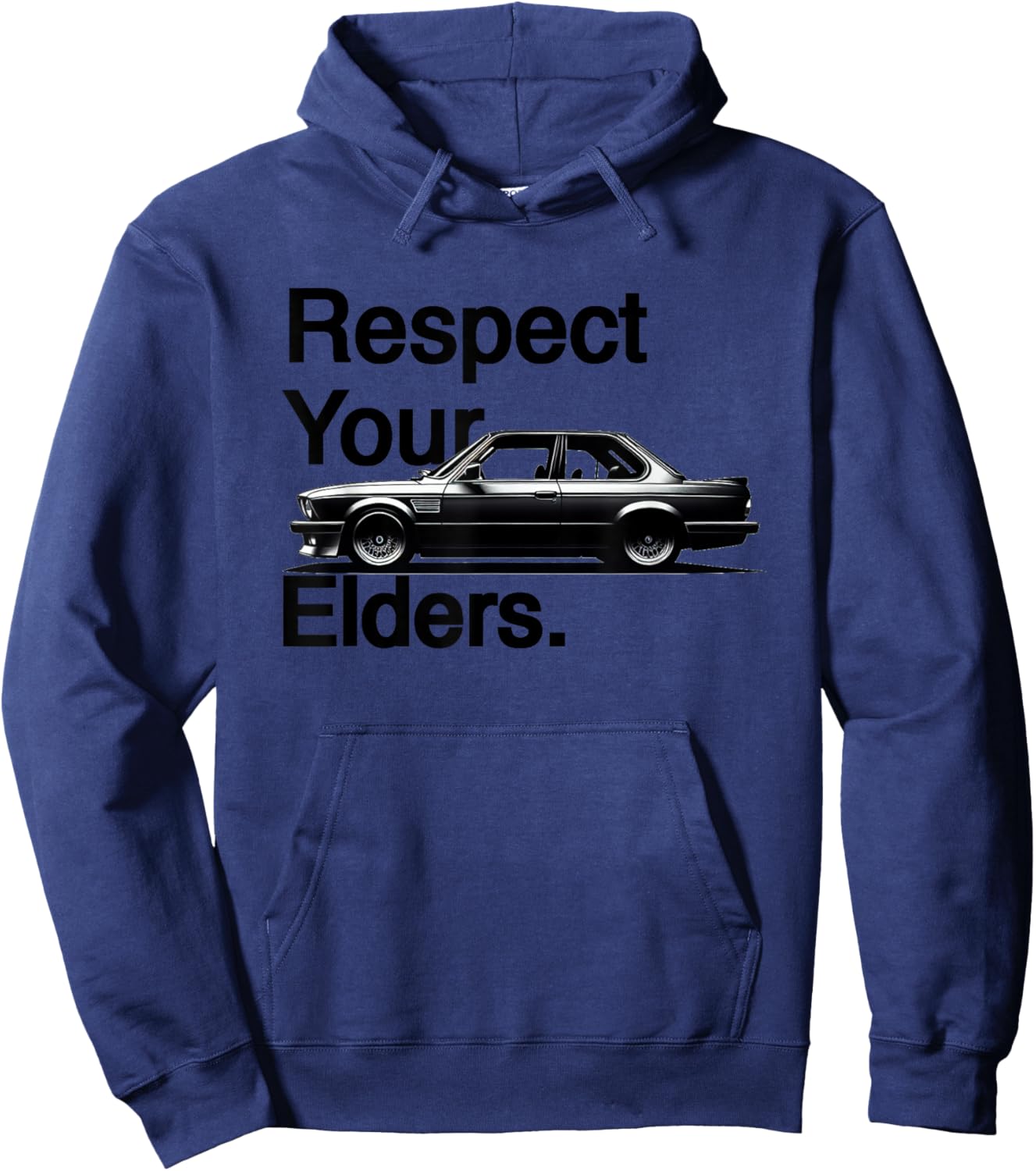 Respect Your Elders Vintage Euro E28 Coupe Concept Hoodie - Hoodie | Navy