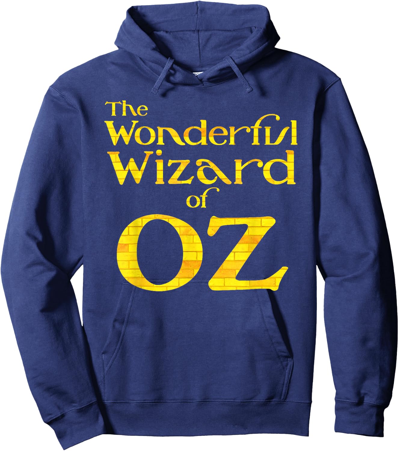 Retro Vintage Yellow Brick Road Wonderful Wizard of OZ Logo Hoodie - Hoodie | Navy